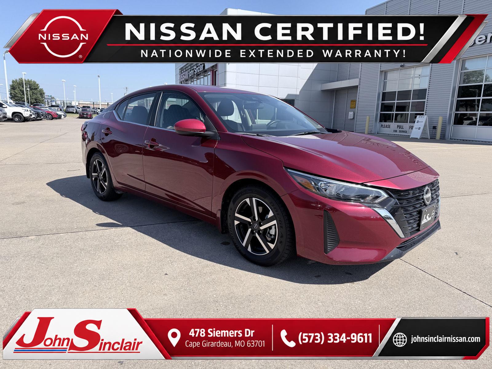 Red (Scarlet Ember Tintcoat) 2024 Nissan Sentra Sedan Front-Wheel Drive Continuously Variable Transmission