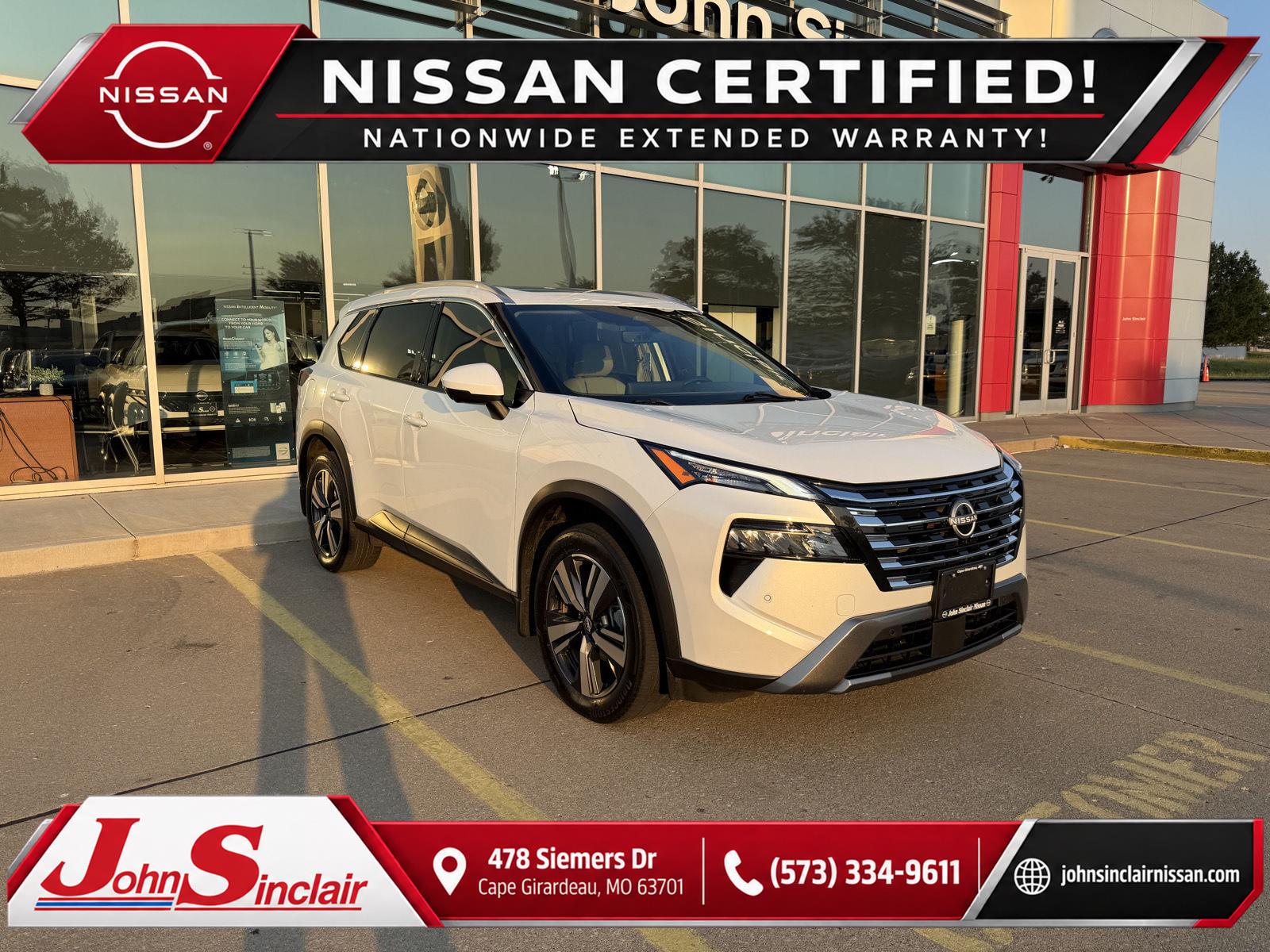 Everest White Pearl 2024 Nissan Rogue SUV / Crossover Front-Wheel Drive Continuously Variable Transmission