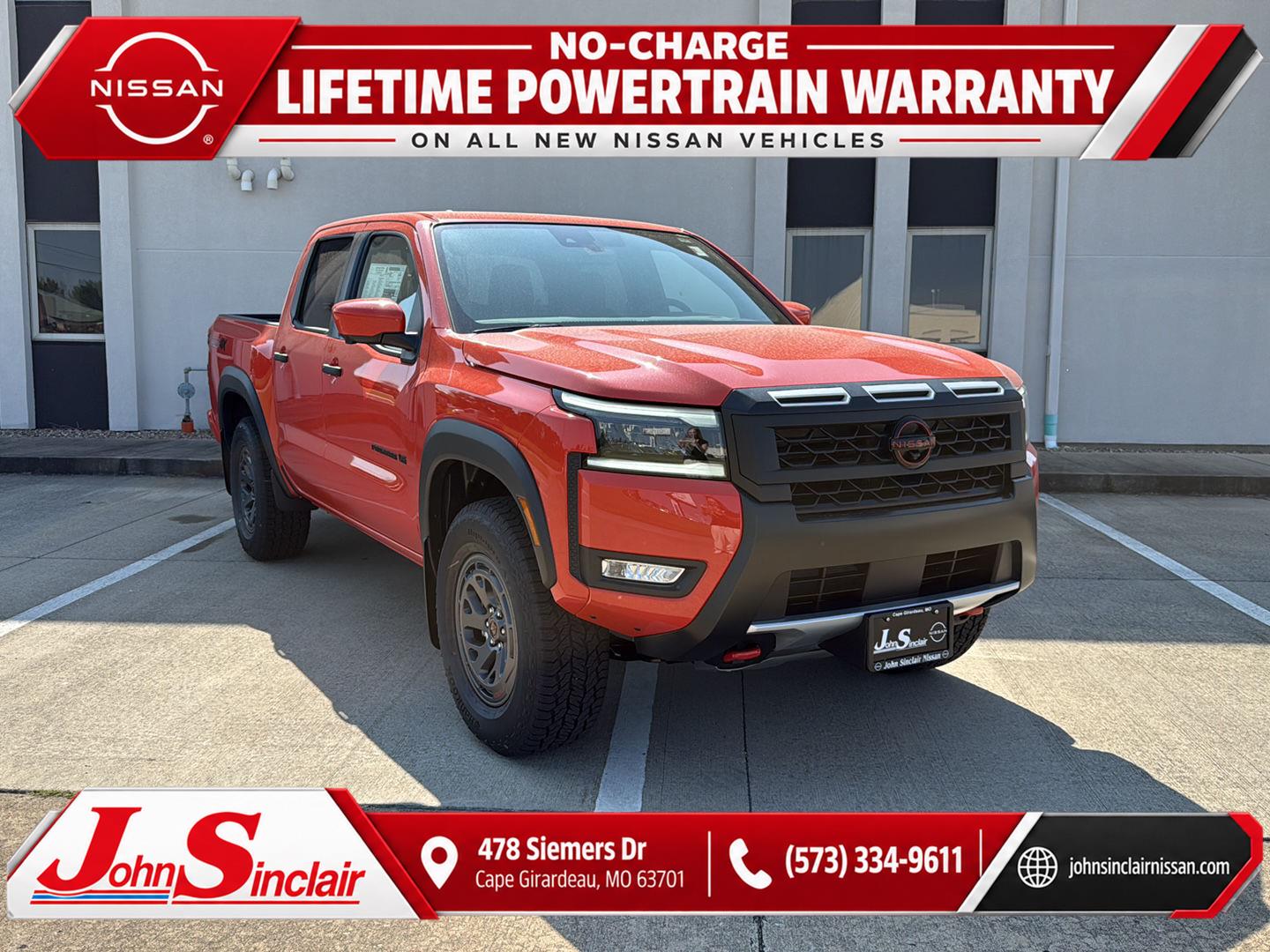 Afterburn Orange 2027 Nissan Frontier Pickup Truck Four-Wheel Drive Automatic