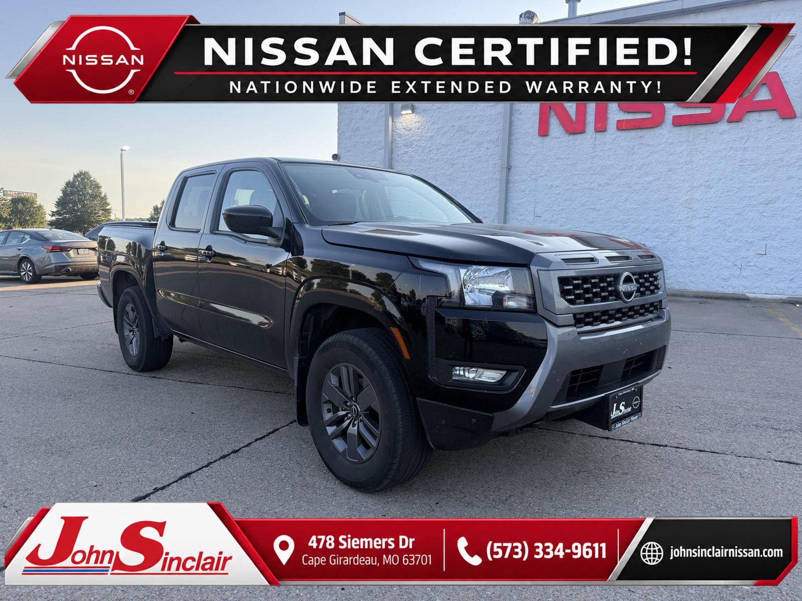 Super Black 2025 Nissan Frontier Pickup Truck Four-Wheel Drive Automatic