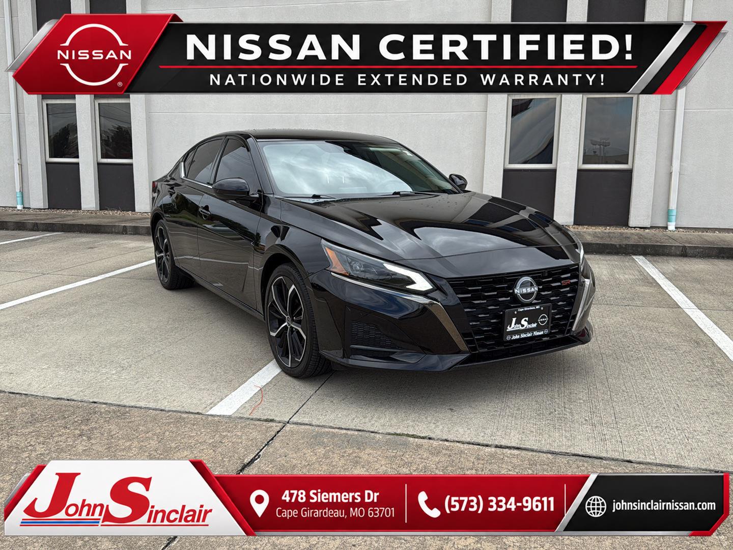 Super Black 2025 Nissan Altima Sedan Front-Wheel Drive Continuously Variable Transmission