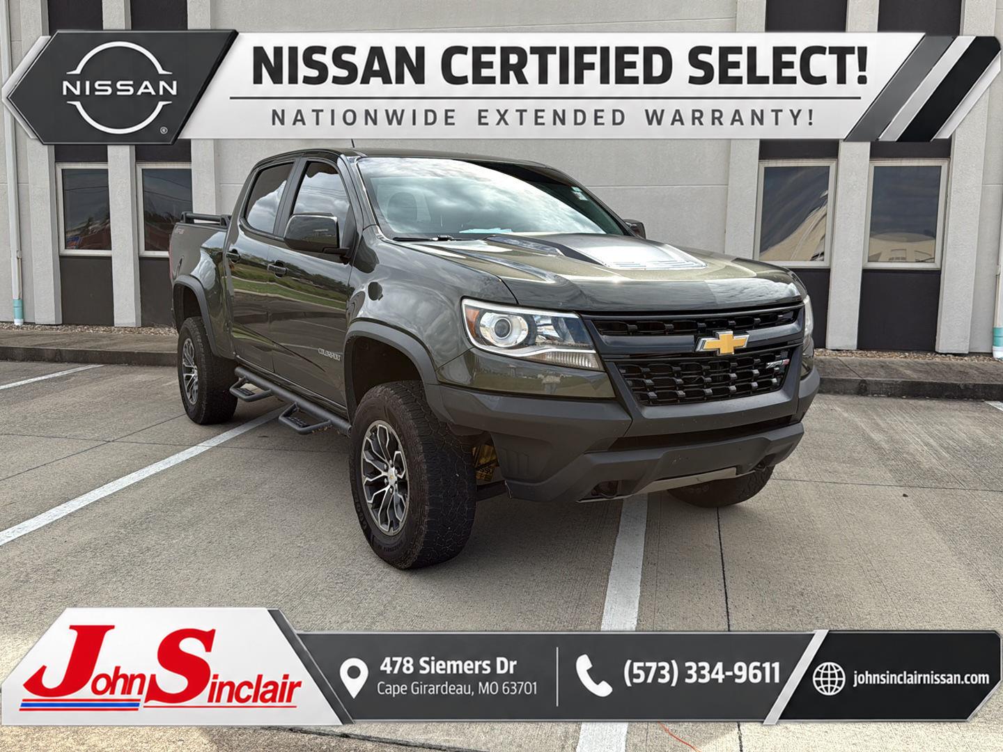 Deepwood Green Metallic 2018 Chevrolet Colorado Pickup Truck Four-Wheel Drive 8-Speed Automatic
