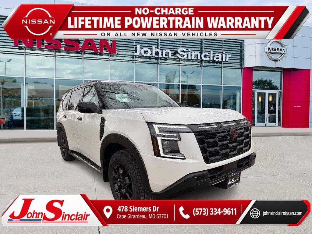 Aspen White Tricoat/Super Black 2026 Nissan Armada SUV / Crossover Four-Wheel Drive Automatic