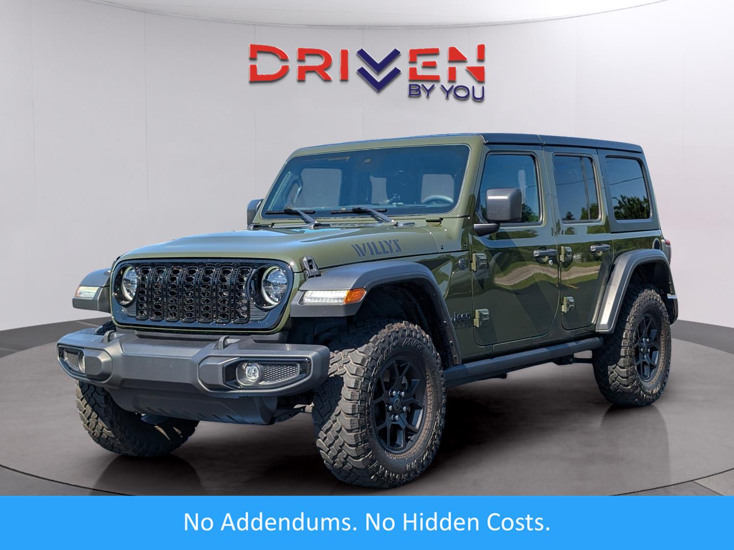 Sarge Green Clearcoat 2024 Jeep Wrangler Willys 4-Door 4WD SUV / Crossover Four-Wheel Drive 8-Speed Automatic
