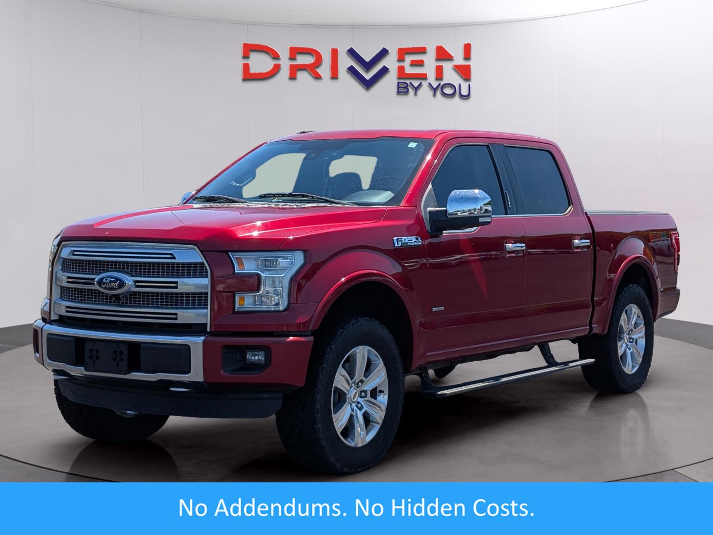 Ruby Red Metallic Tinted Clearcoat 2016 Ford F-150 Platinum SuperCrew 4WD Pickup Truck Four-Wheel Drive 6-Speed Automatic