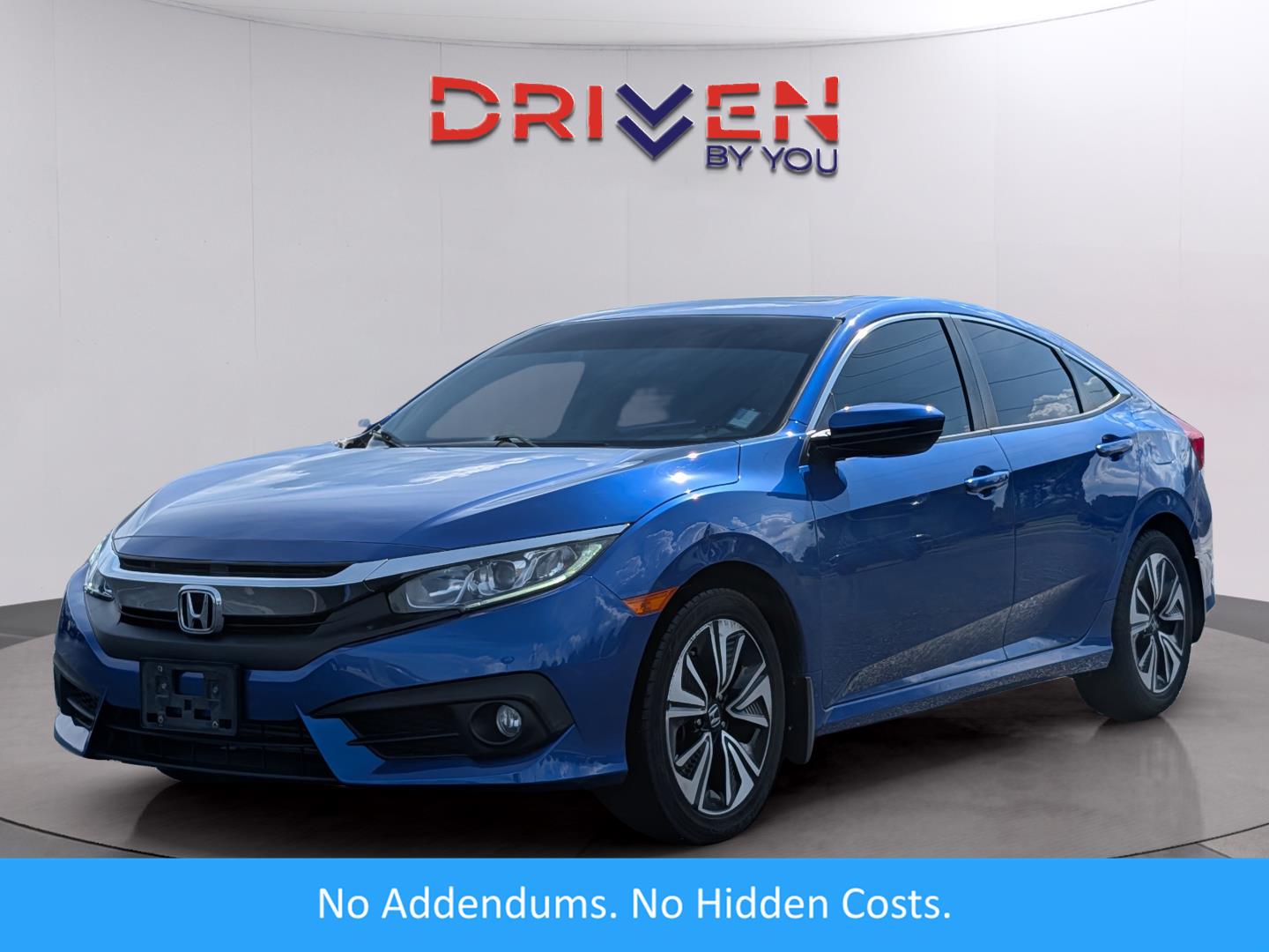 Aegean Blue Metallic 2017 Honda Civic EX-T Sedan Front-Wheel Drive Manual