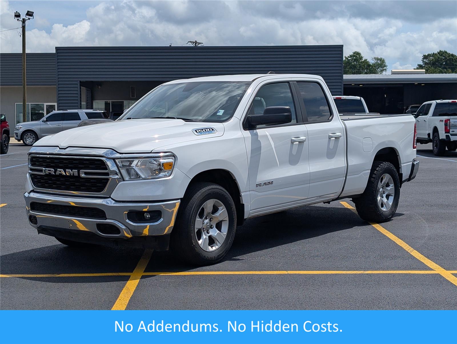 Bright White Clearcoat 2022 RAM 1500 Big Horn Quad Cab RWD Pickup Truck 4X2 8-Speed Automatic