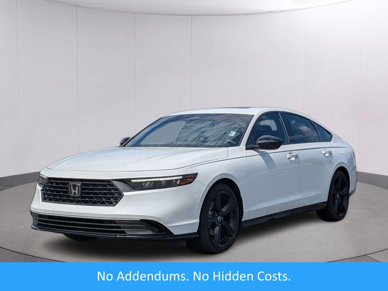 Platinum White Pearl 2024 Honda Accord Hybrid Sedan Front-Wheel Drive 1-Speed Dual Clutch