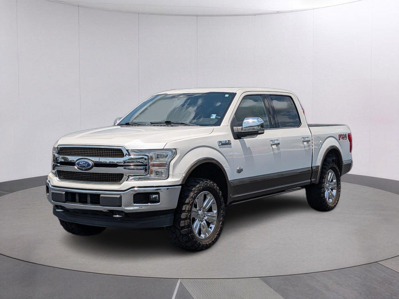 White Platinum Metallic Tri-Coat/Stone Gray 2019 Ford F-150 Pickup Truck Four-Wheel Drive Automatic
