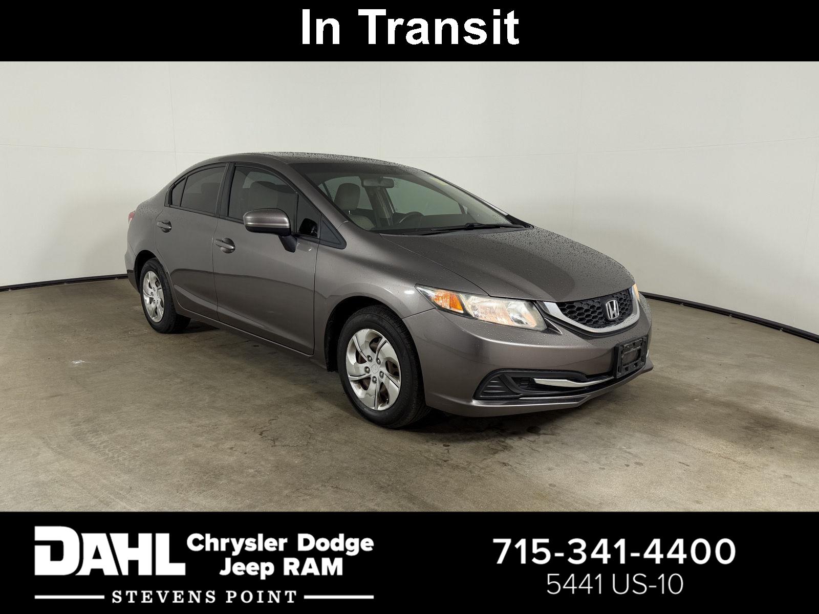 Gray (Modern Steel Metallic) 2015 Honda Civic Sedan Front-Wheel Drive Continuously Variable Transmission
