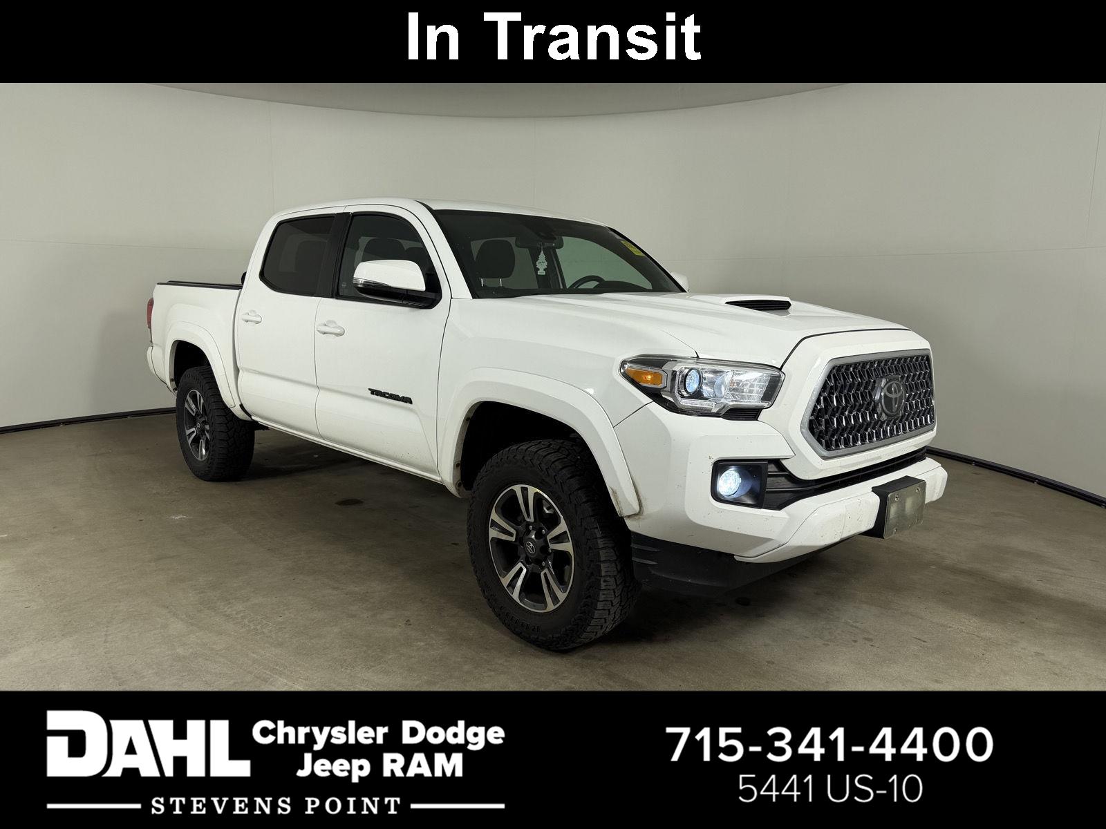 Super White 2019 Toyota Tacoma Pickup Truck Four-Wheel Drive Automatic
