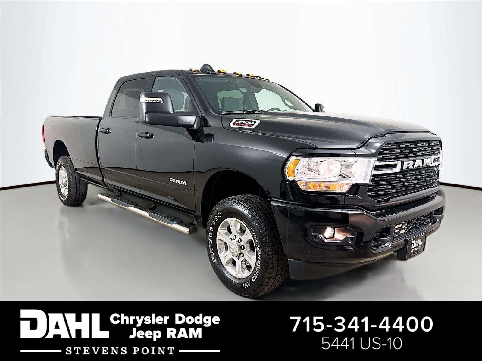 Diamond Black Crystal Pearlcoat 2024 RAM 3500 Big Horn Crew Cab LB 4WD Pickup Truck Four-Wheel Drive 8-Speed Automatic