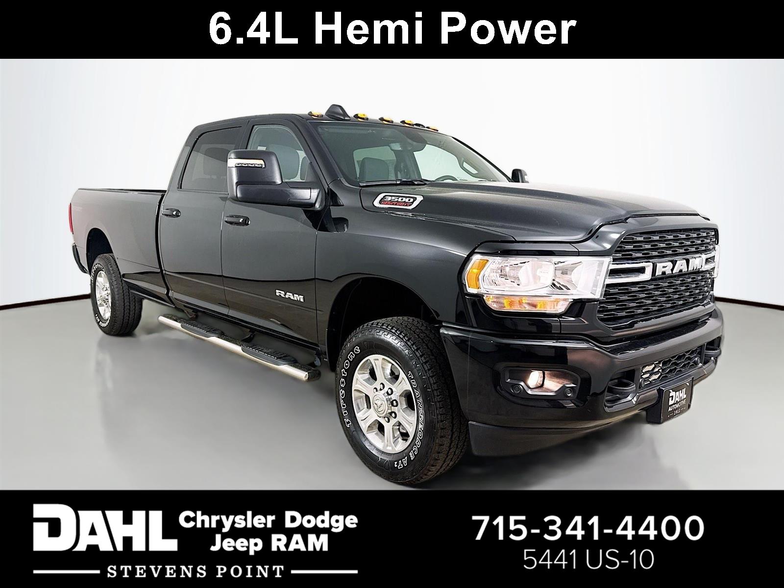 Diamond Black Crystal Pearlcoat 2024 RAM 3500 Big Horn Crew Cab LB 4WD Pickup Truck Four-Wheel Drive 8-Speed Automatic