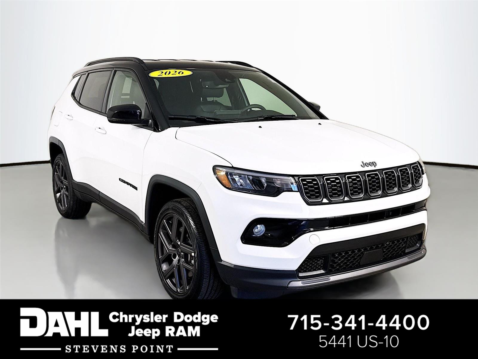 Bright White Clearcoat 2026 Jeep Compass Limited Altitude 4WD SUV / Crossover Four-Wheel Drive 8-Speed Automatic