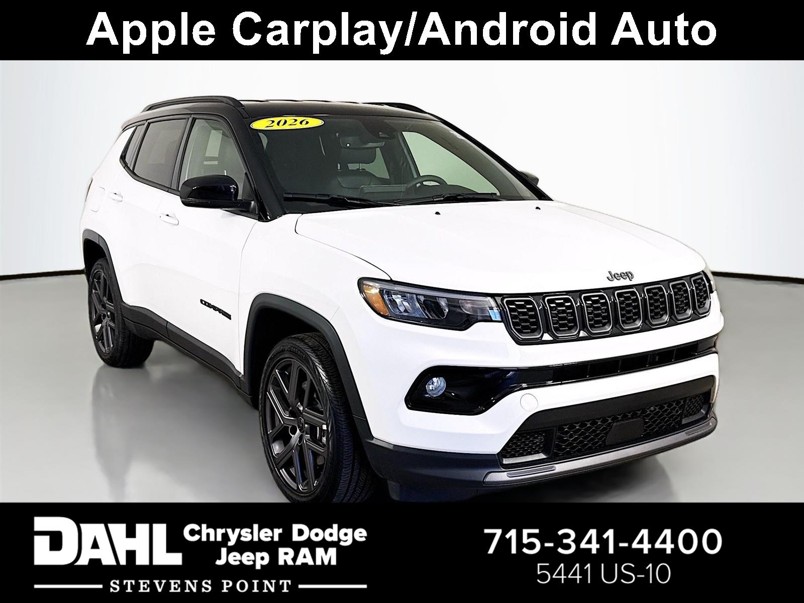 Bright White Clearcoat 2026 Jeep Compass Limited Altitude 4WD SUV / Crossover Four-Wheel Drive 8-Speed Automatic