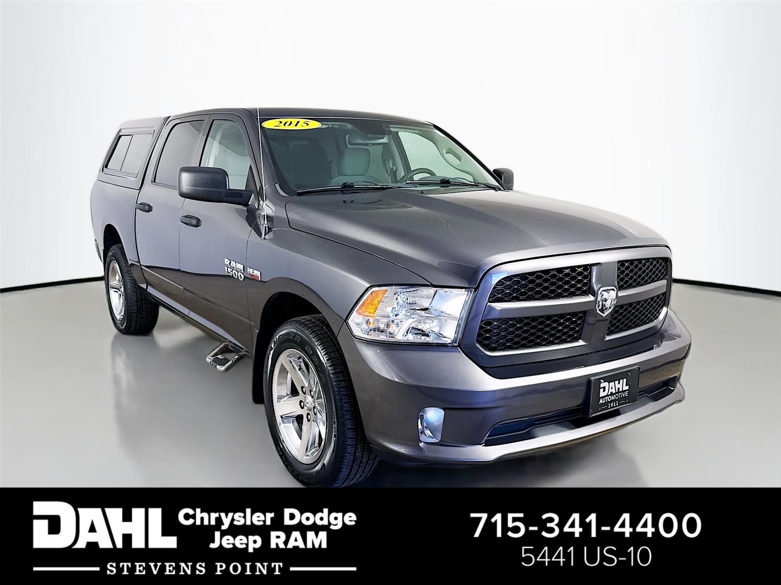 Gray (Granite Crystal Metallic Clearcoat) 2015 RAM 1500 Pickup Truck Four-Wheel Drive 8-Speed Automatic