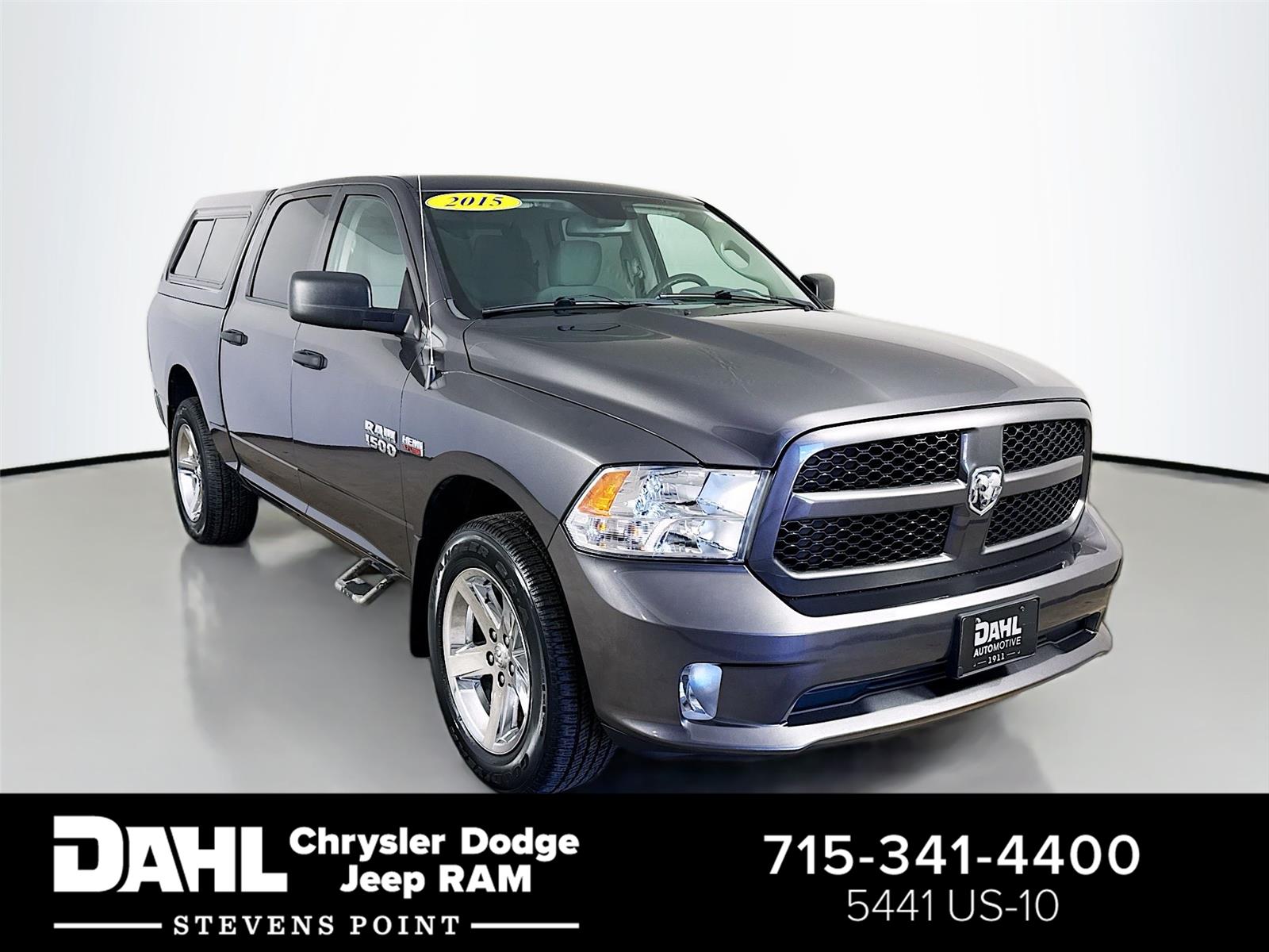 Gray (Granite Crystal Metallic Clearcoat) 2015 RAM 1500 Pickup Truck Four-Wheel Drive 8-Speed Automatic
