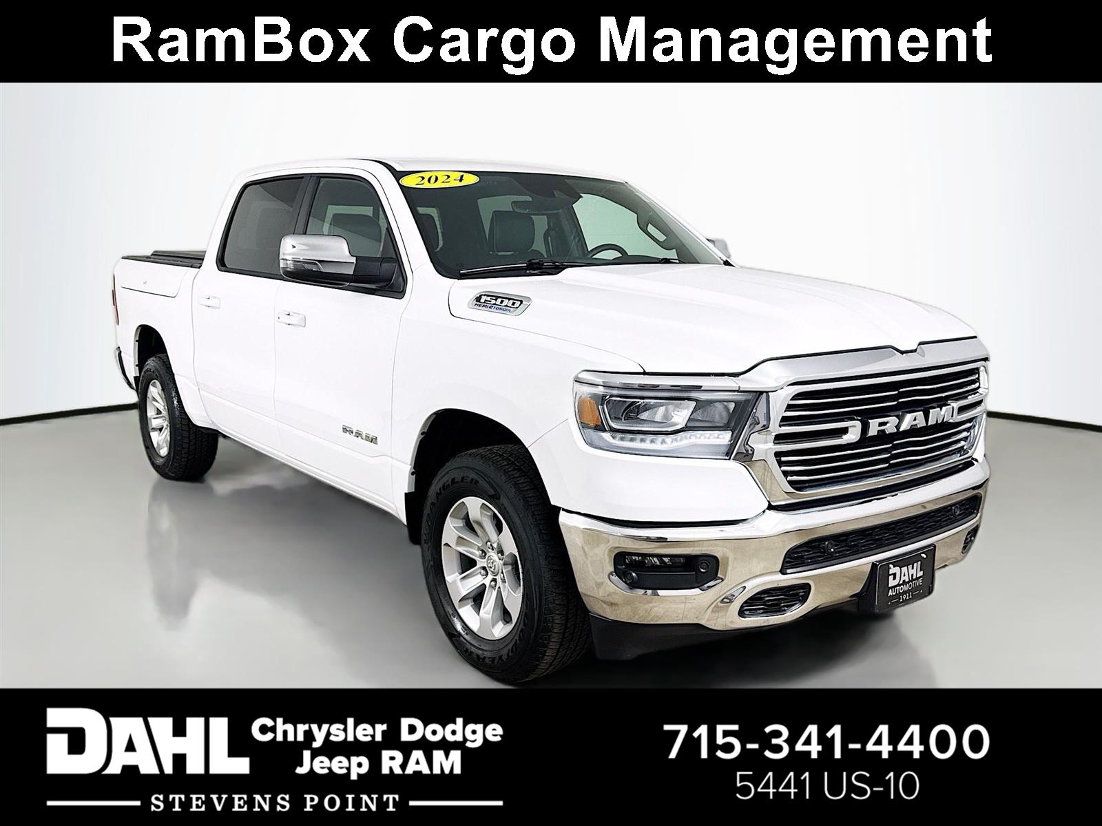 Bright White Clearcoat 2024 RAM 1500 Pickup Truck Four-Wheel Drive 8-Speed Automatic