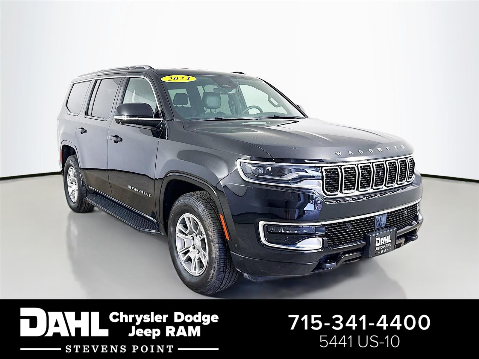 Diamond Black Crystal Pearlcoat 2024 Jeep Wagoneer SUV / Crossover Four-Wheel Drive 8-Speed Automatic