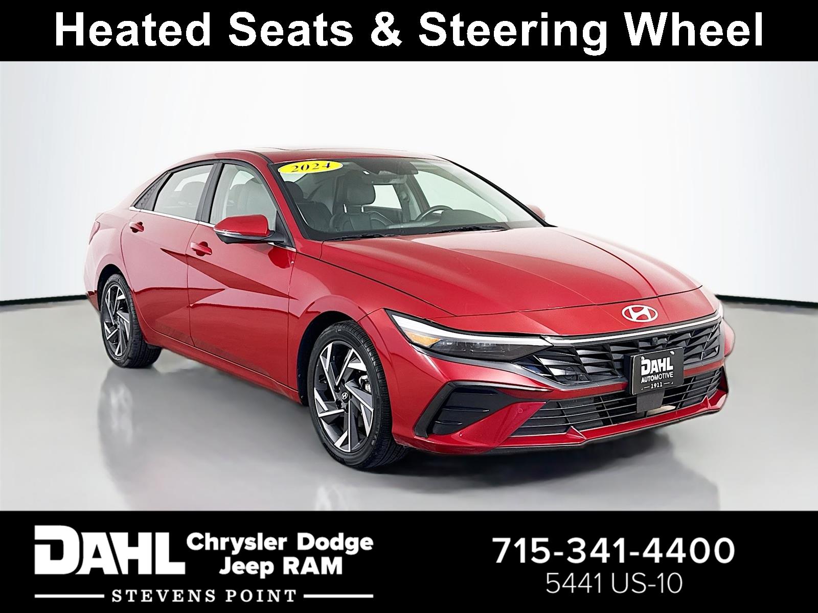 Ultimate Red 2024 Hyundai Elantra Sedan Front-Wheel Drive Continuously Variable Transmission