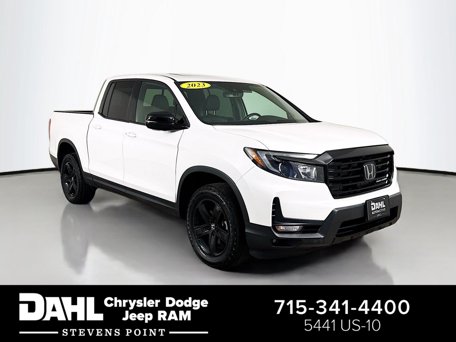 Platinum White Pearl 2023 Honda Ridgeline Pickup Truck All-Wheel Drive 9-Speed Automatic