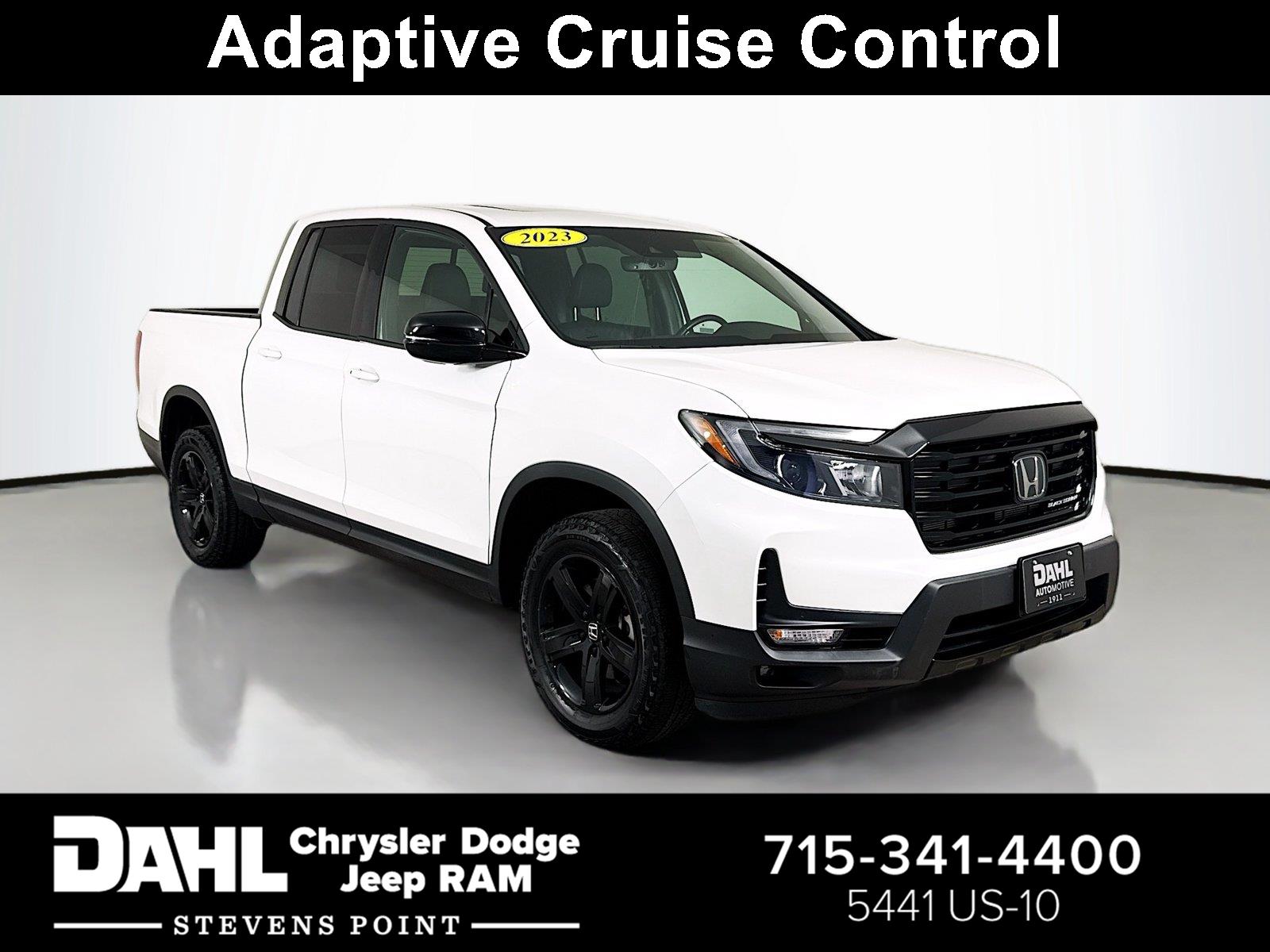 Platinum White Pearl 2023 Honda Ridgeline Pickup Truck All-Wheel Drive 9-Speed Automatic