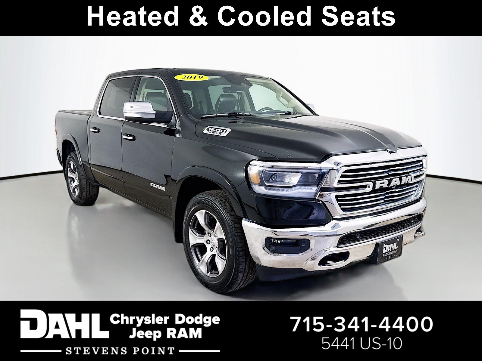 Diamond Black Crystal Pearl 2019 RAM 1500 Pickup Truck Four-Wheel Drive 8-Speed Automatic