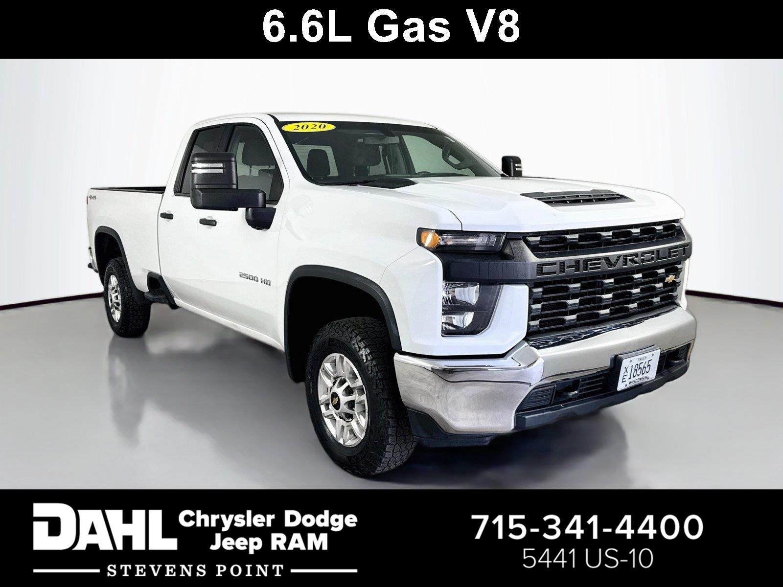 Summit White 2020 Chevrolet Silverado 2500HD Pickup Truck Four-Wheel Drive 6-Speed Automatic