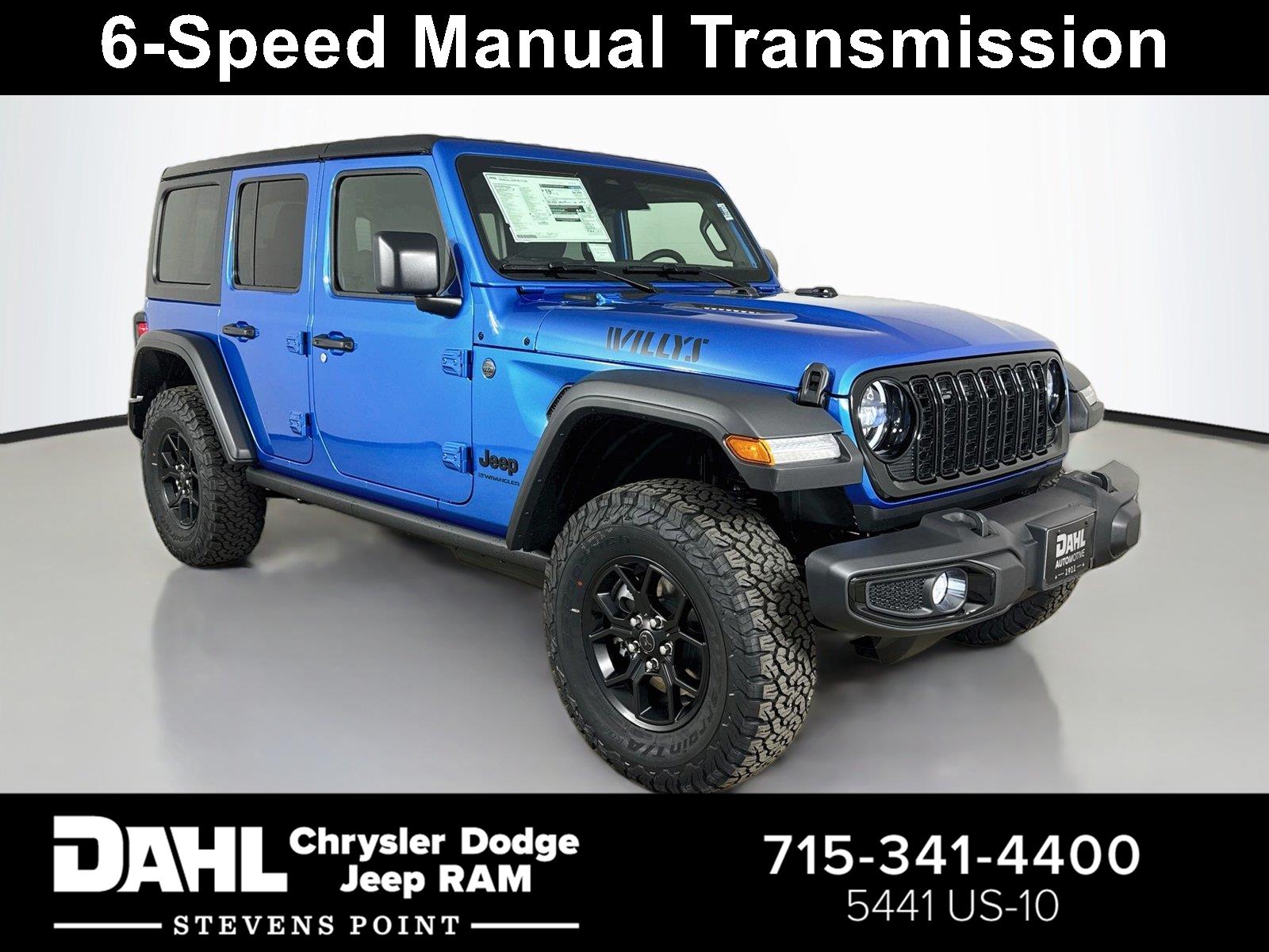 Hydro Blue Pearlcoat 2027 Jeep Wrangler SUV / Crossover Four-Wheel Drive 6-Speed Manual
