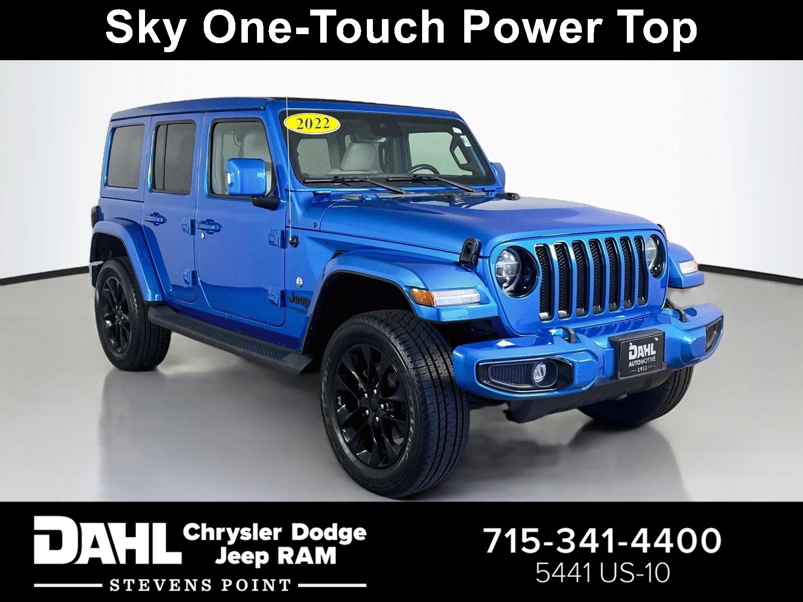 Hydro Blue Pearlcoat 2022 Jeep Wrangler SUV / Crossover Four-Wheel Drive 8-Speed Automatic
