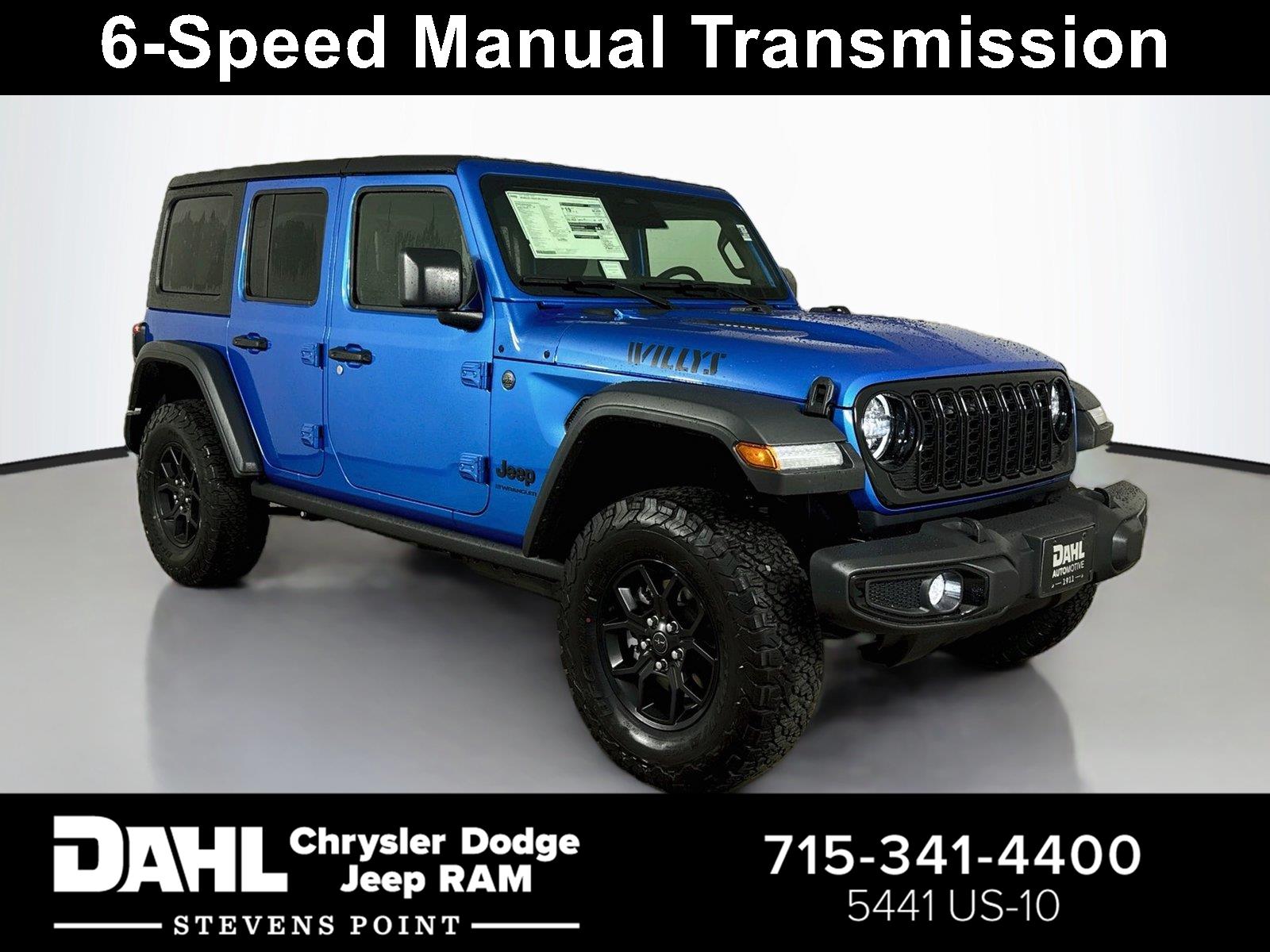 Hydro Blue Pearlcoat 2027 Jeep Wrangler SUV / Crossover Four-Wheel Drive 6-Speed Manual