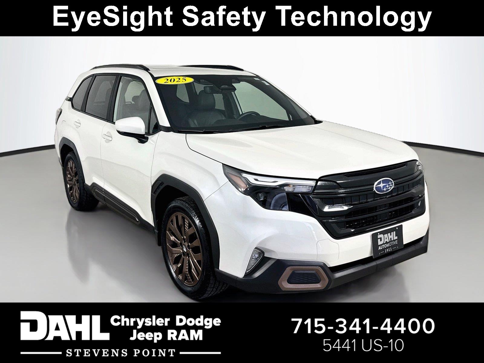 Crystal White Pearl 2025 Subaru Forester SUV / Crossover All-Wheel Drive Continuously Variable Transmission