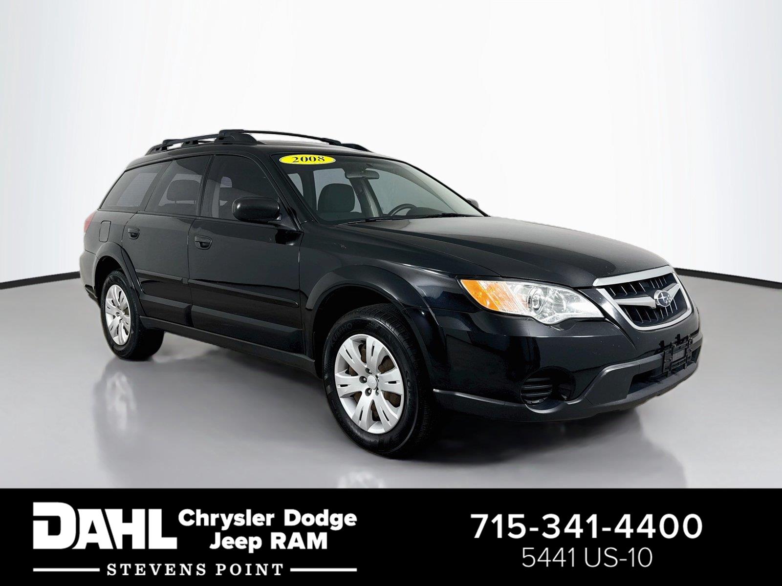 Obsidian Black Pearl 2008 Subaru Outback Wagon All-Wheel Drive Manual