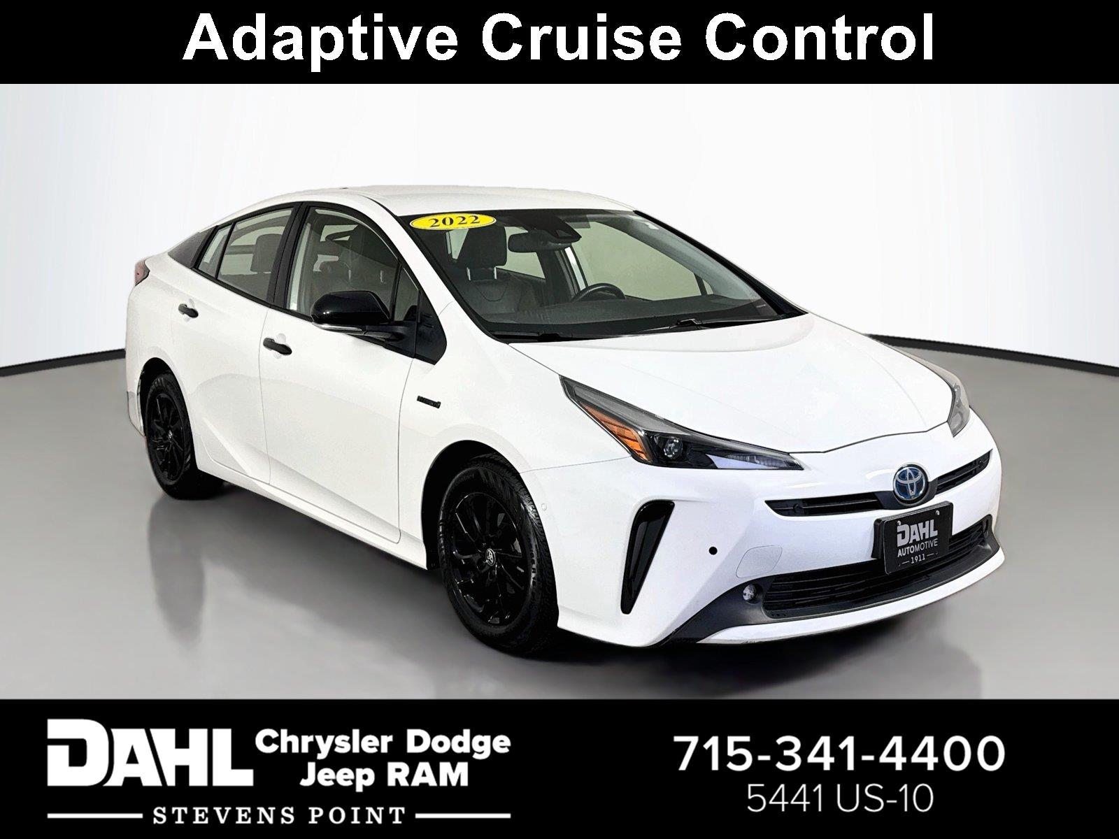 Super White 2022 Toyota Prius Hatchback All-Wheel Drive Continuously Variable Transmission