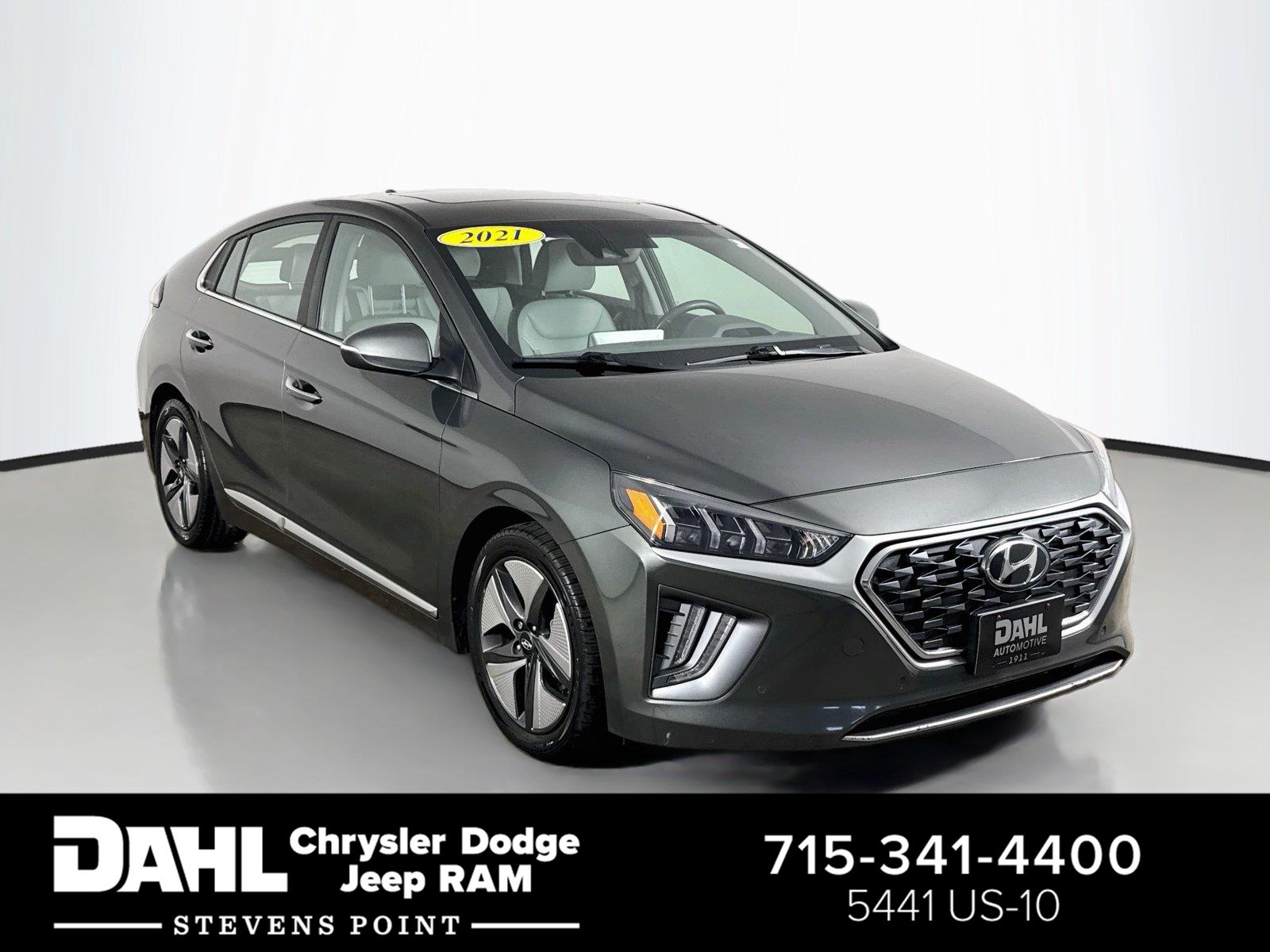 Amazon Gray 2021 Hyundai Ioniq Hybrid Hatchback Front-Wheel Drive Automatic