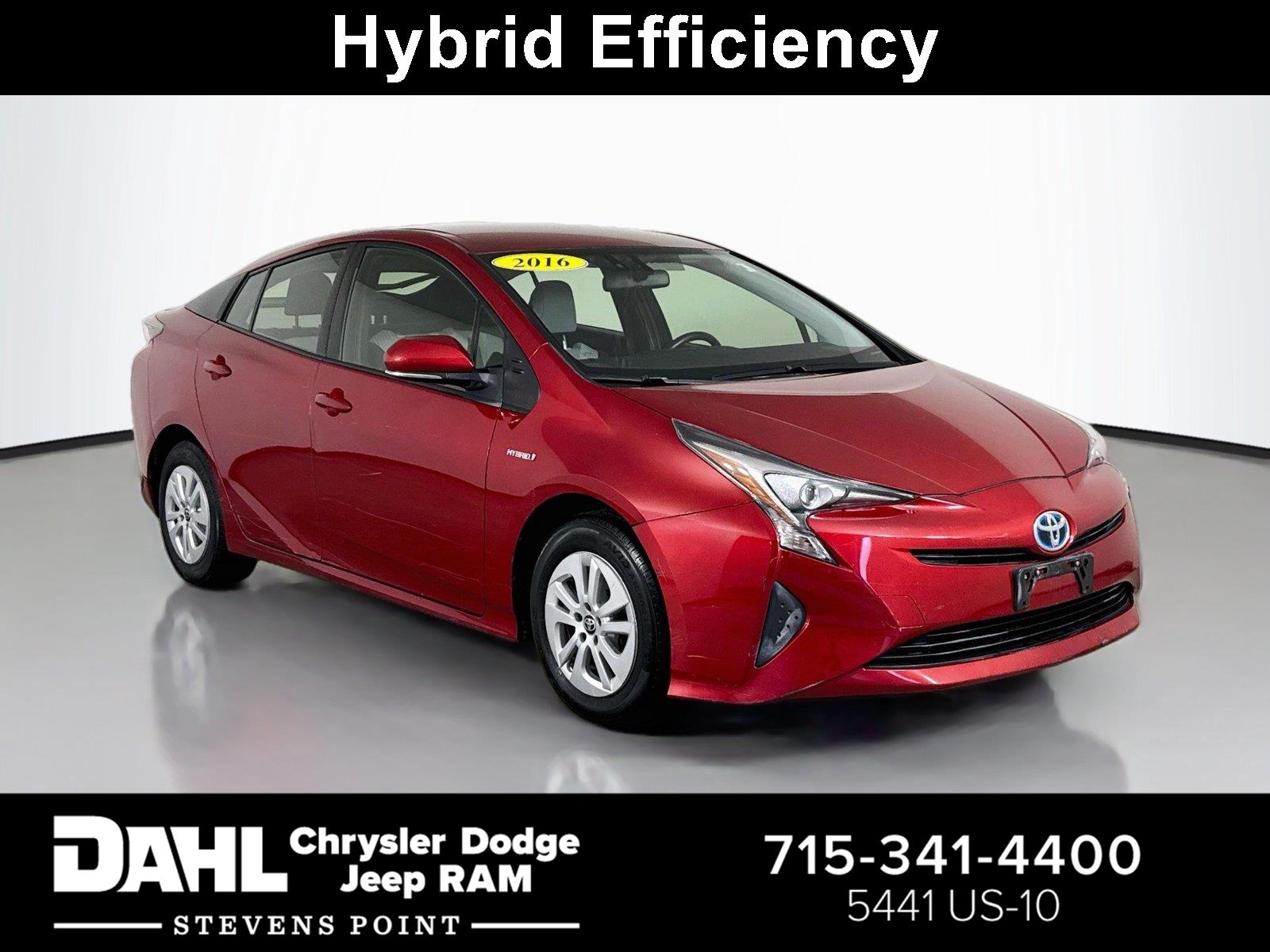 Hypersonic Red 2016 Toyota Prius Hatchback Front-Wheel Drive Continuously Variable Transmission