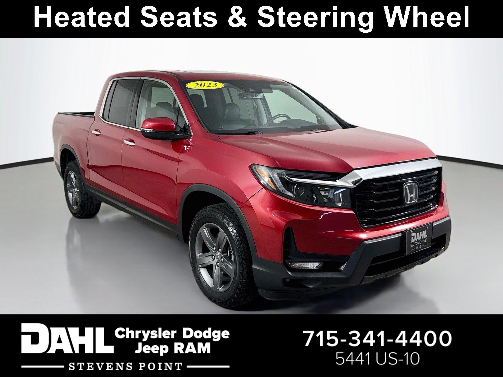 Radiant Red Metallic II 2023 Honda Ridgeline Pickup Truck All-Wheel Drive Automatic