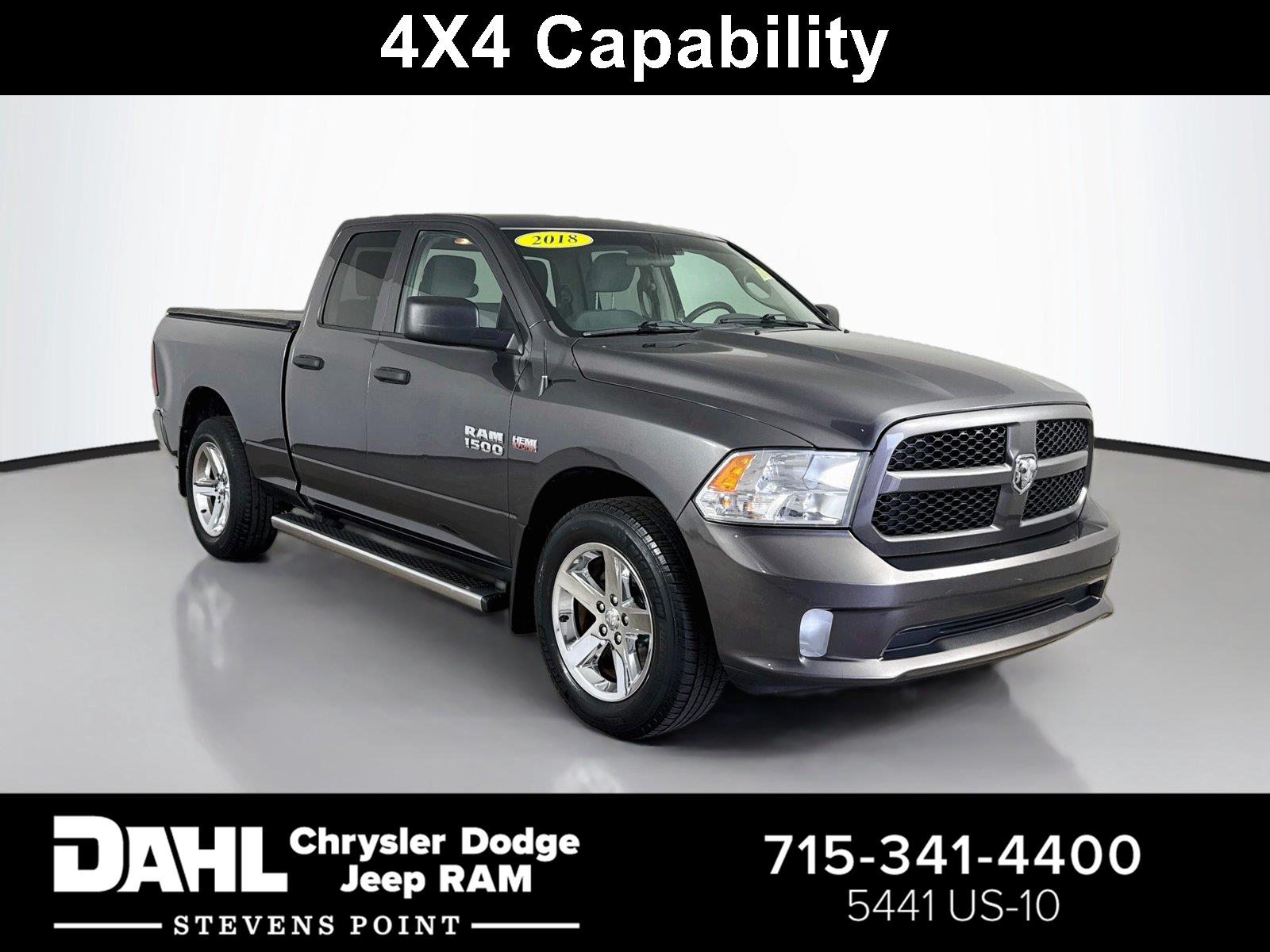 Granite Crystal Metallic 2018 RAM 1500 Pickup Truck Four-Wheel Drive 6-Speed Automatic