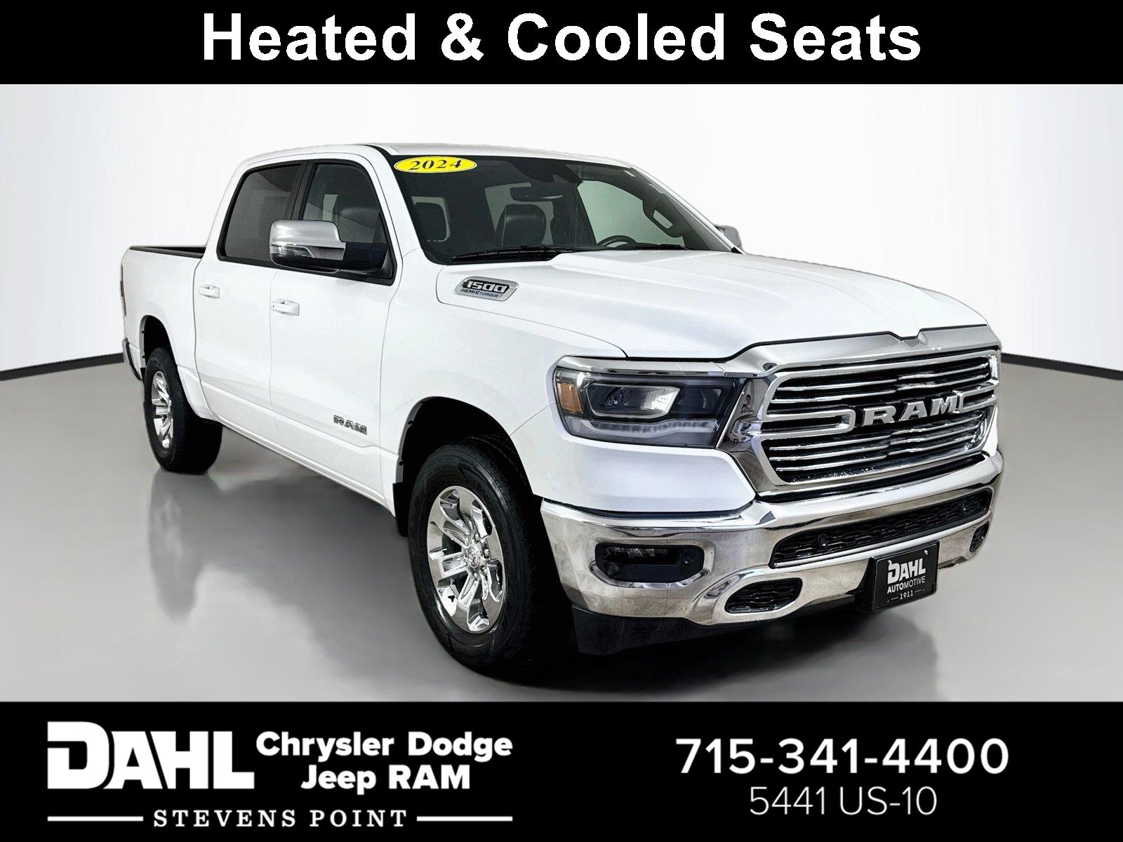 Bright White Clearcoat 2024 RAM 1500 Pickup Truck Four-Wheel Drive 8-Speed Automatic