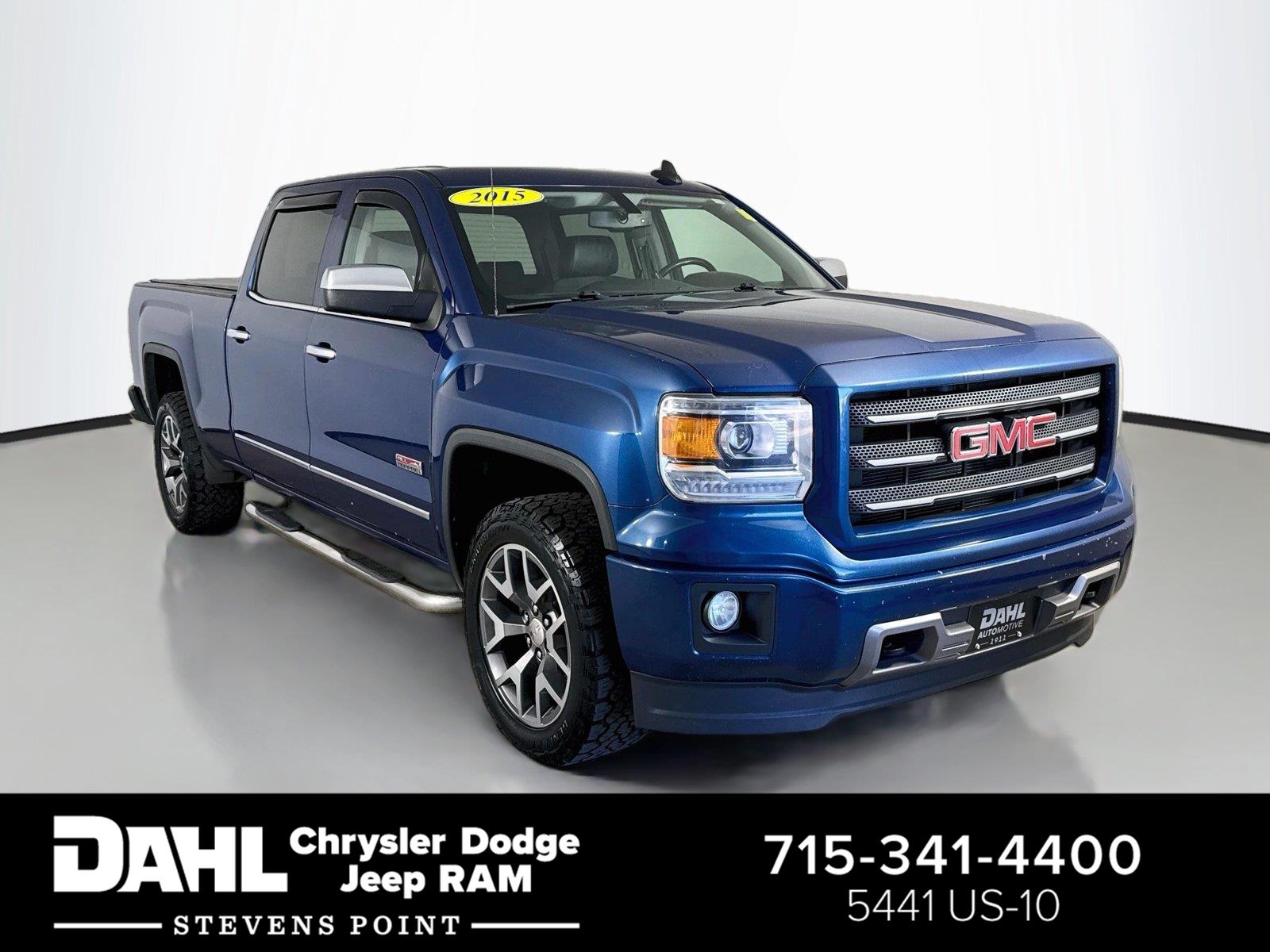 Stone Blue Metallic 2015 GMC Sierra 1500 Pickup Truck Four-Wheel Drive 6-Speed Automatic