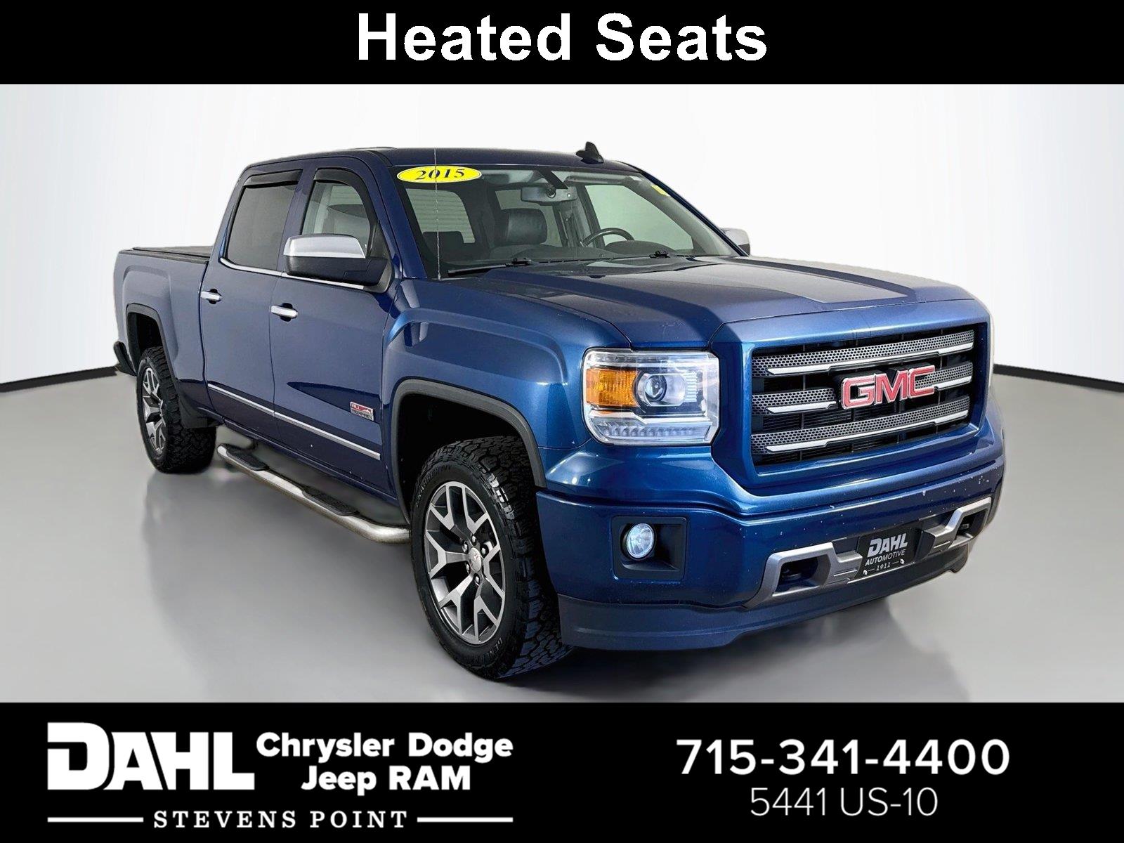 Stone Blue Metallic 2015 GMC Sierra 1500 Pickup Truck Four-Wheel Drive 6-Speed Automatic