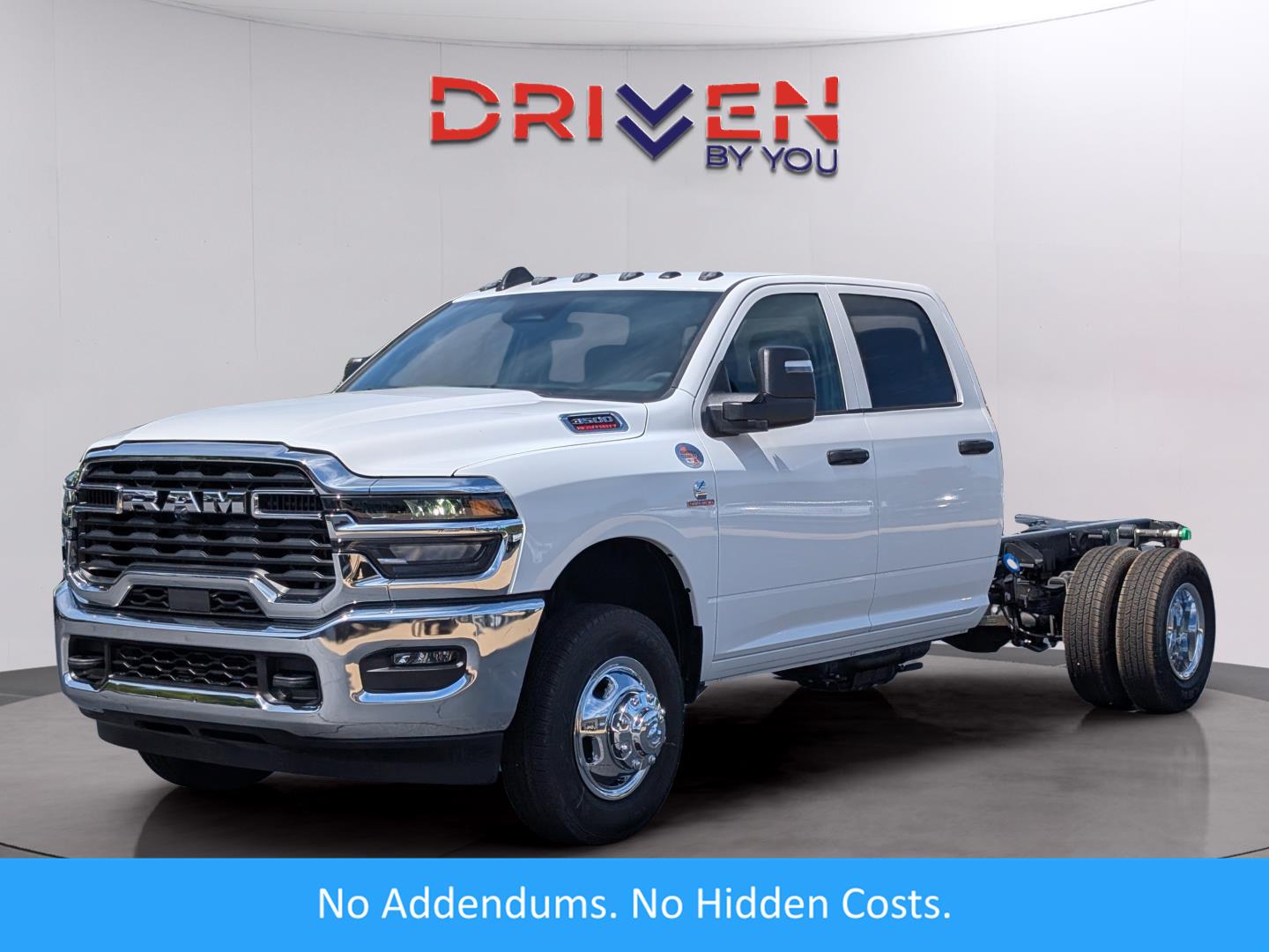 Bright White Clearcoat 2026 RAM 3500 Chassis Tradesman Crew Cab LB DRW 4WD Pickup Truck Four-Wheel Drive 8-Speed Automatic