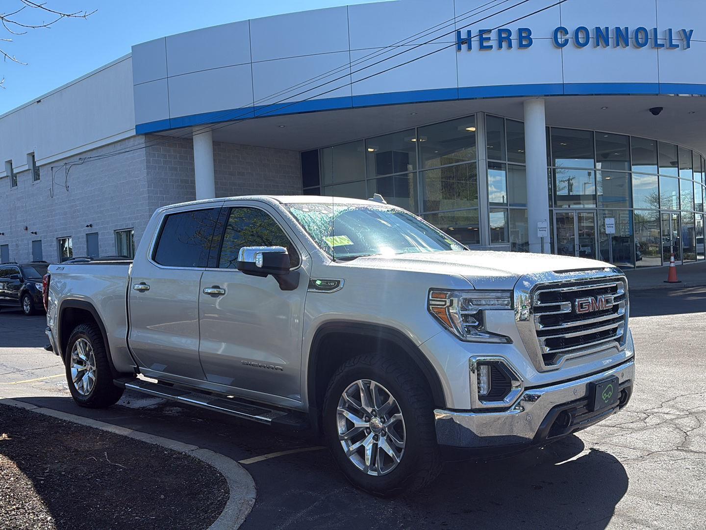 Quicksilver Metallic 2019 GMC Sierra 1500 SLT Crew Cab 4WD Pickup Truck Four-Wheel Drive 8-Speed Automatic
