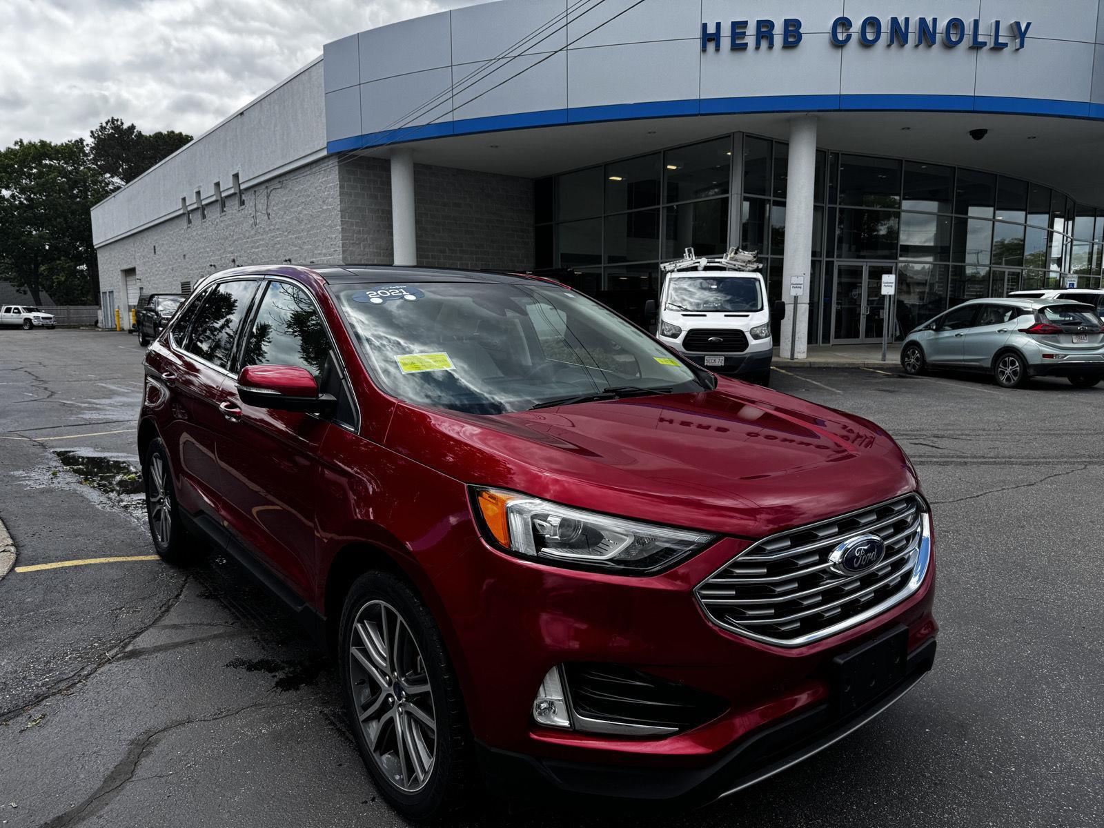 Rapid Red Metallic Tinted Clearcoat 2021 Ford Edge SUV / Crossover All-Wheel Drive 8-Speed Automatic