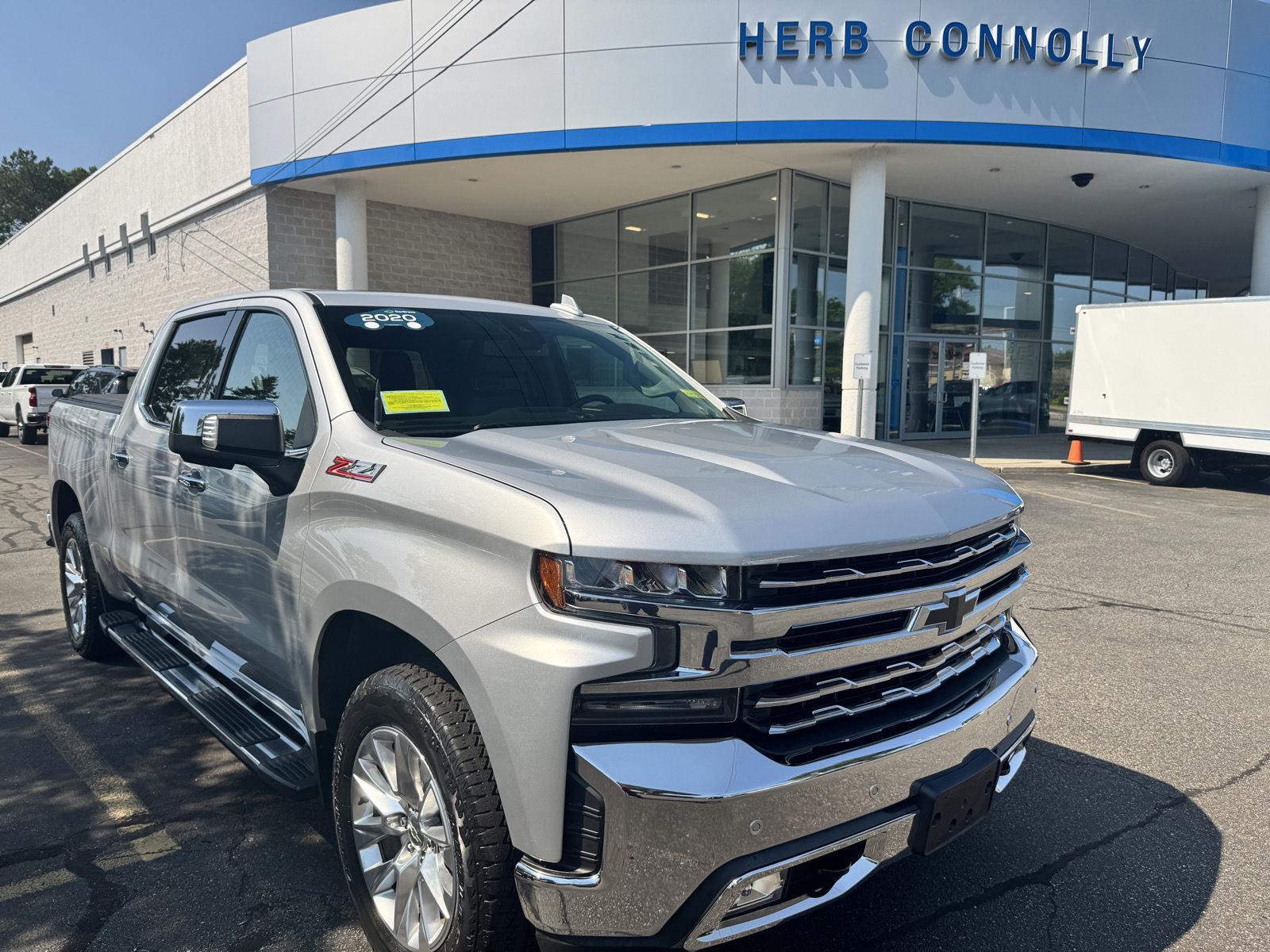 Silver Ice Metallic 2020 Chevrolet Silverado 1500 Pickup Truck Four-Wheel Drive 8-Speed Automatic