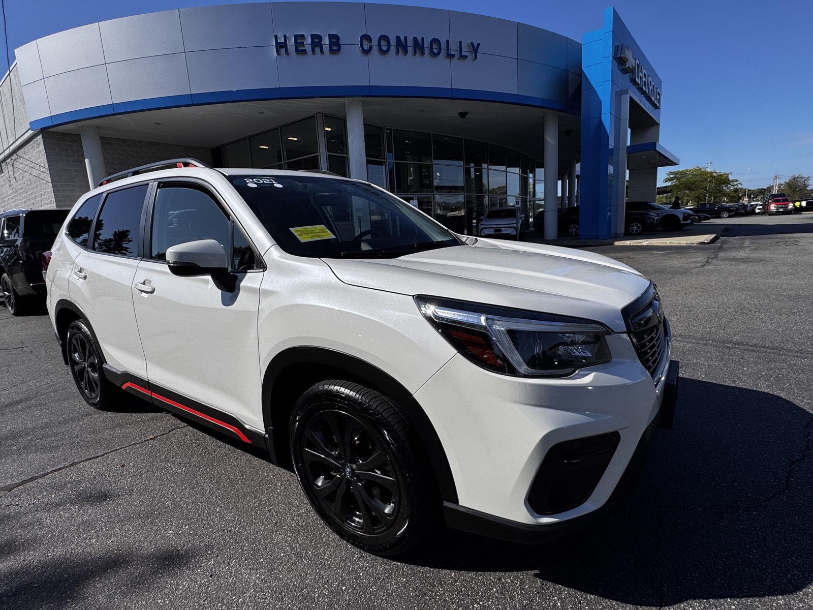 Crystal White Pearl 2021 Subaru Forester SUV / Crossover All-Wheel Drive Continuously Variable Transmission