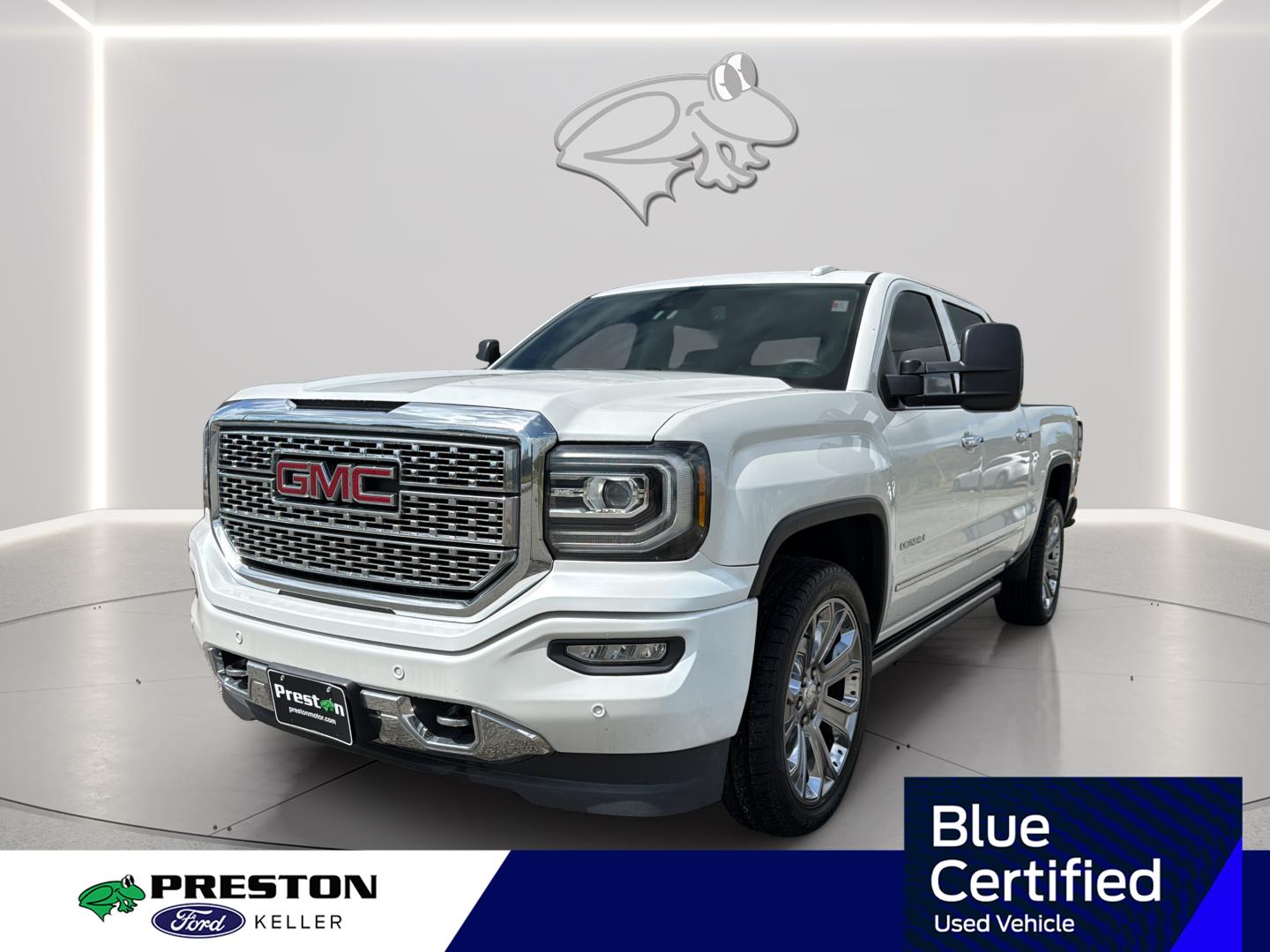 White Frost Tricoat 2017 GMC Sierra 1500 Denali Crew Cab 4WD Pickup Truck Four-Wheel Drive 8-Speed Automatic