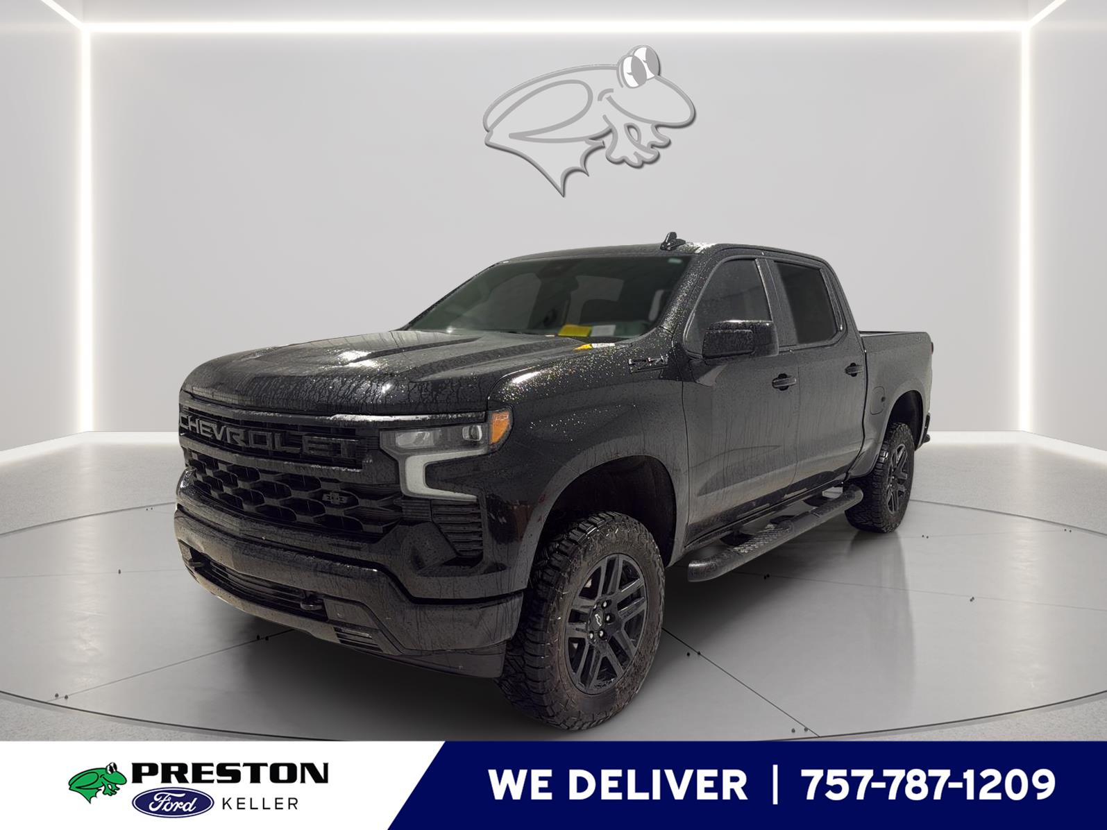 Black 2025 Chevrolet Silverado 1500 Pickup Truck Four-Wheel Drive Automatic