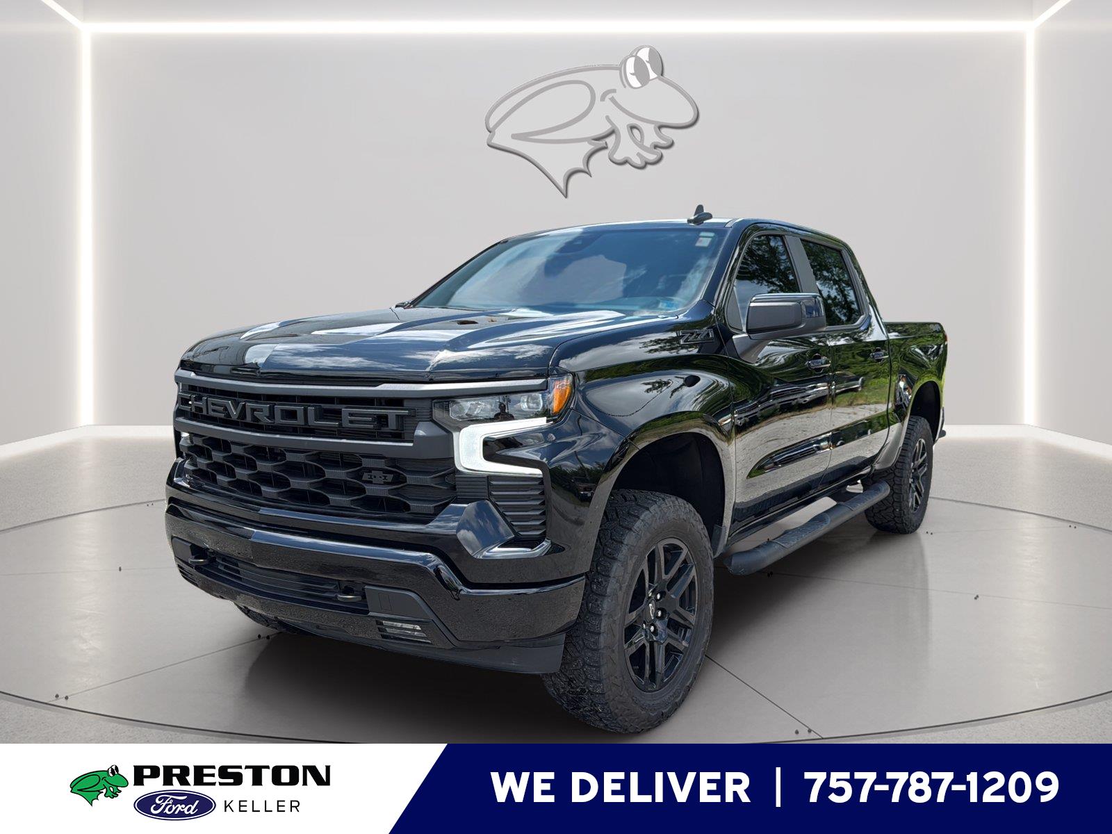 Black 2025 Chevrolet Silverado 1500 Pickup Truck Four-Wheel Drive Automatic