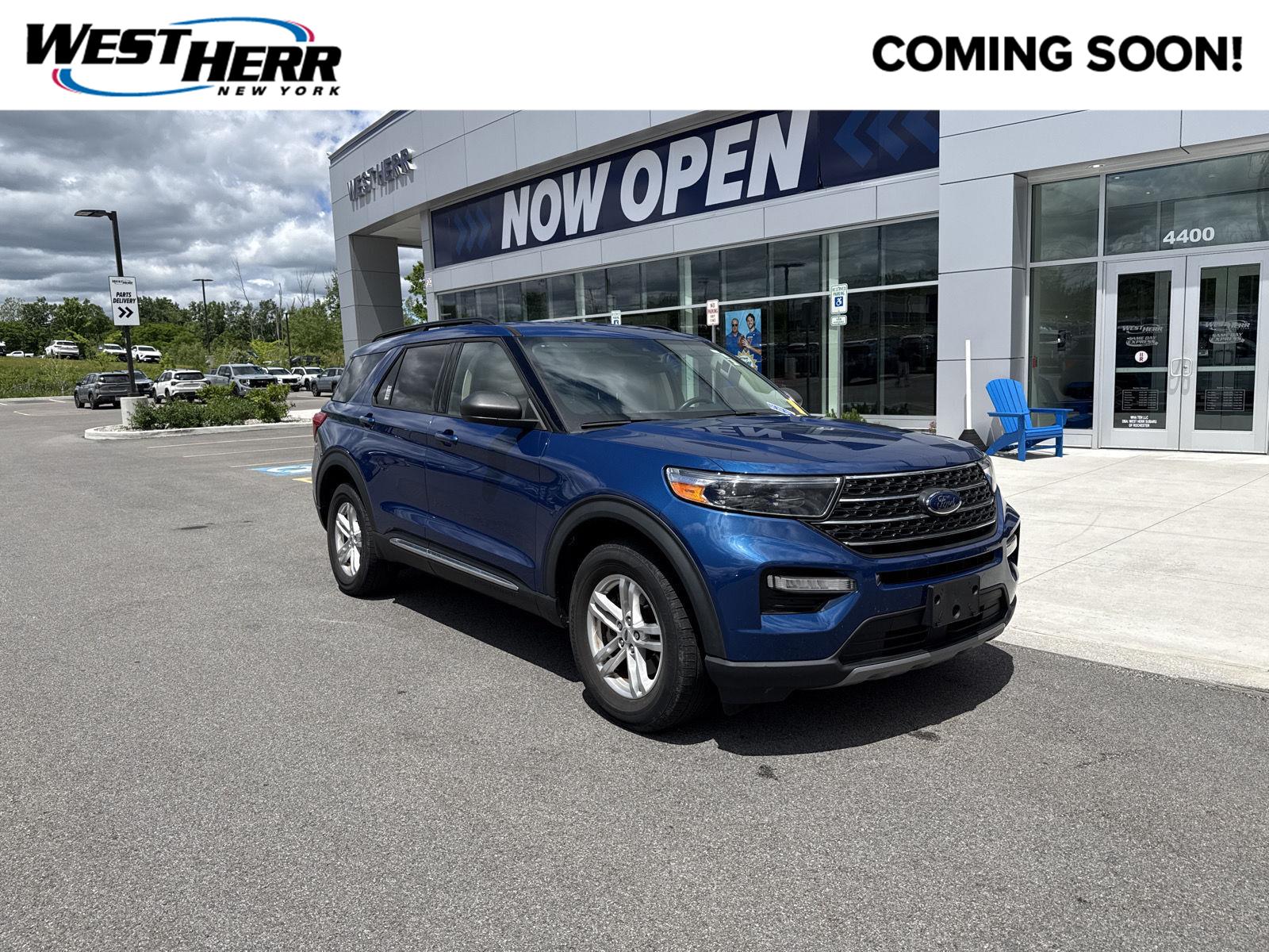 Atlas Blue 2023 Ford Explorer SUV / Crossover All-Wheel Drive Automatic